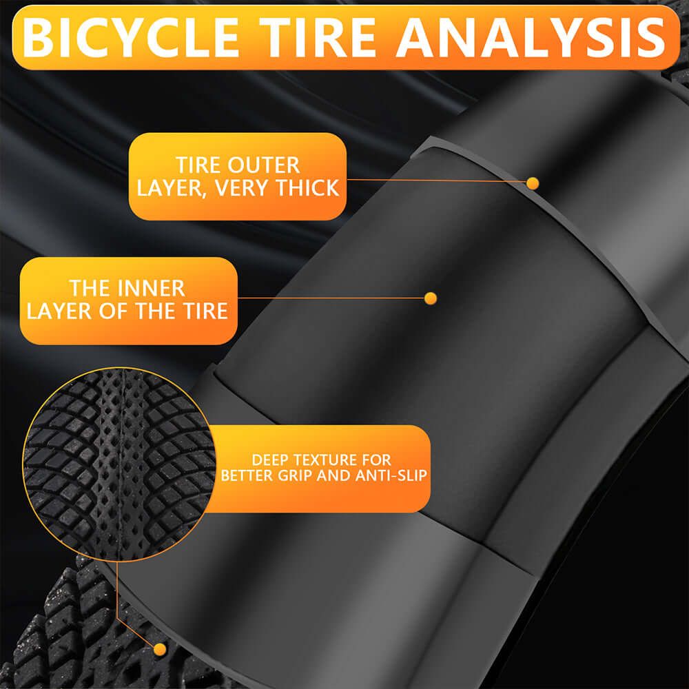 Tracer TR-W11112630-BK 26x3 inches black wall tire