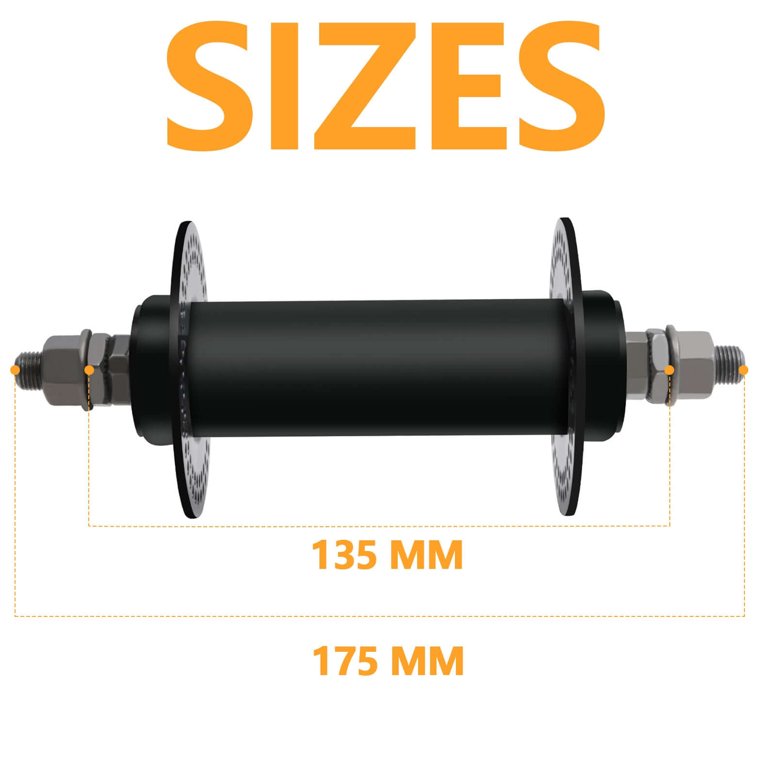 Tracer HU-SF-HB27F-140H Bike Front /Rear Hubs 135mm hub 170mm axle