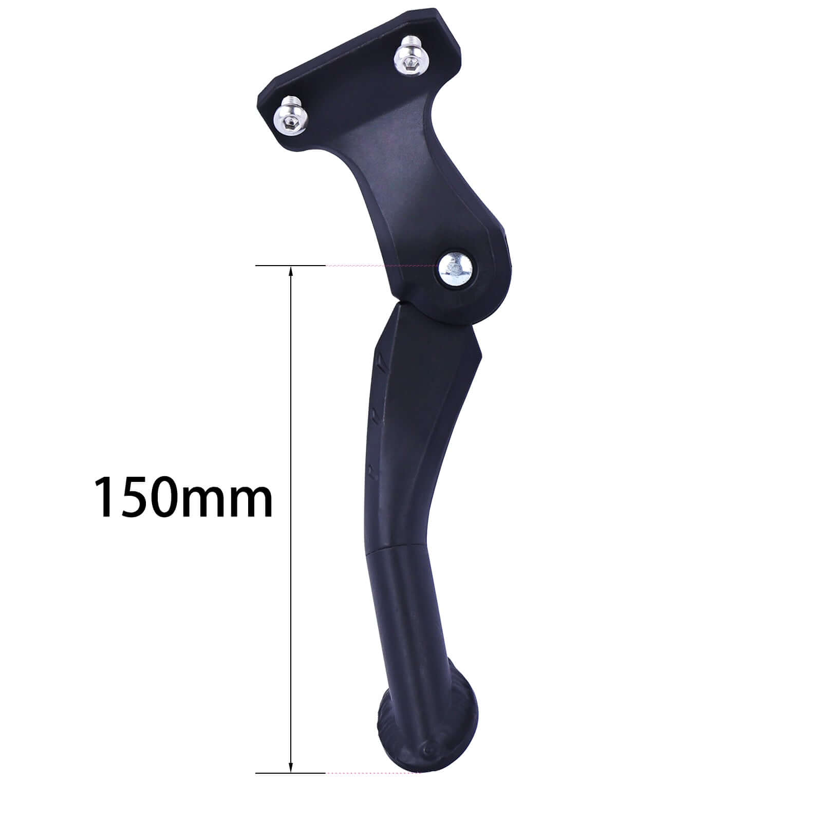HRA-01B Durable Bicycle Kickstand shown from side with 150mm height measurement for stability and support.