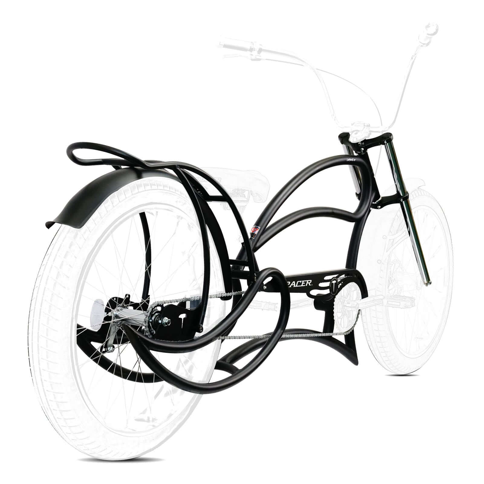 Tracer FM-Leopard GT 26" Stretch Beach Cruiser Steel Frame Triple Tree Fork and Guard
