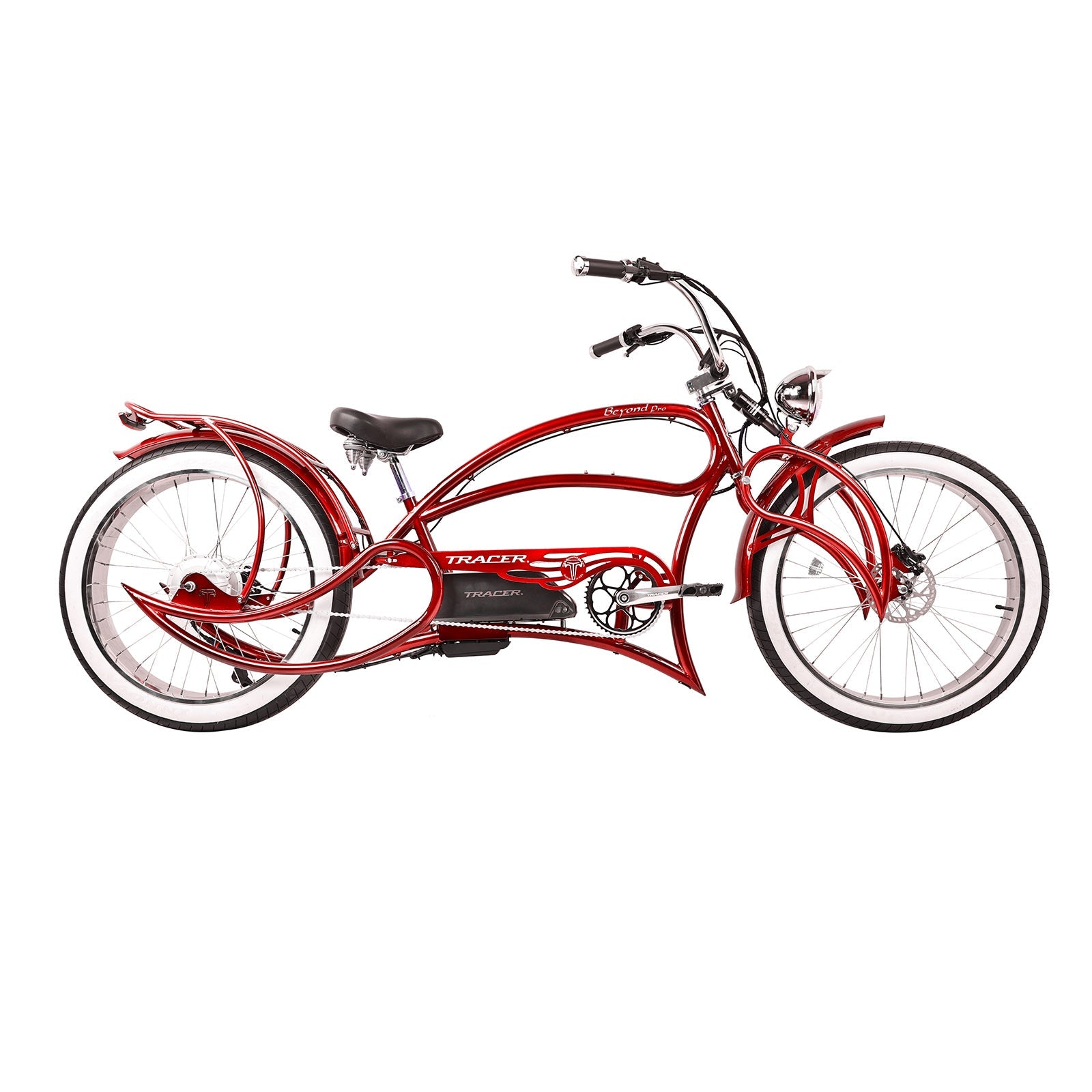 Tracer Beyond Pro 800W 26'' Classic Stretch Chopper EBike Tracer Bikes