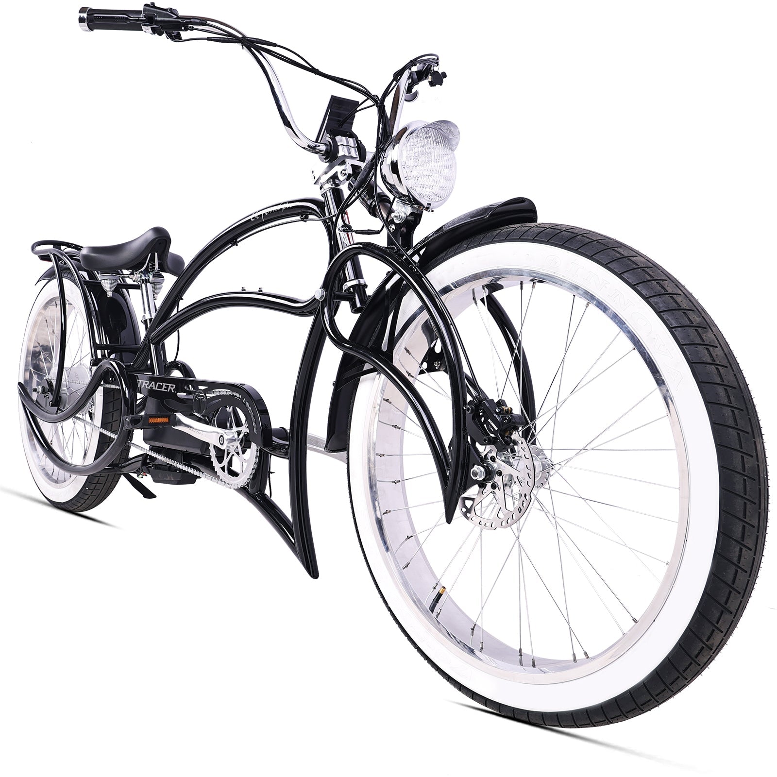 Tracer Beyond Pro 800W 26" Classic Stretch Chopper EBike Tracer Bikes
