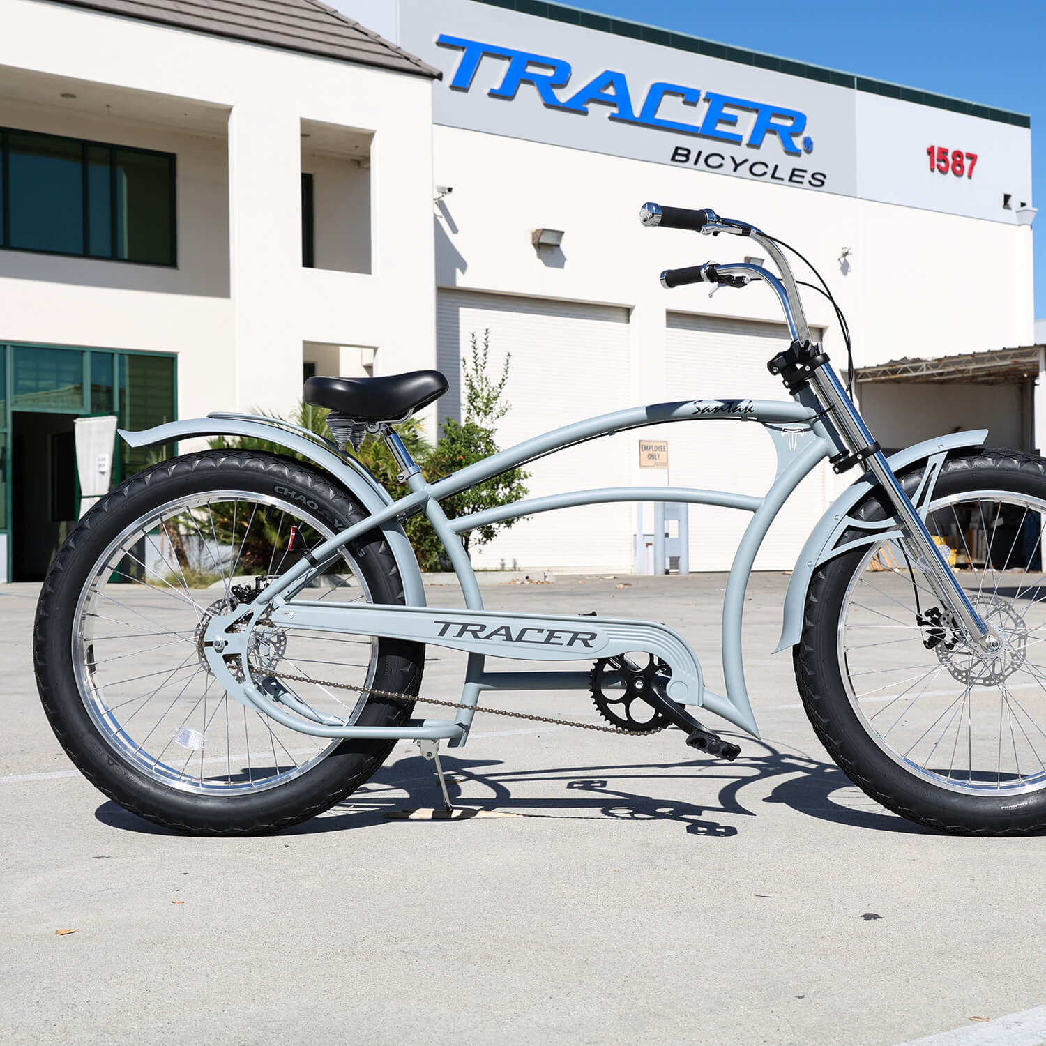 Tracer Santak GT 26" Chopper Stretch Cruiser Fat Tire Bike Single Speed