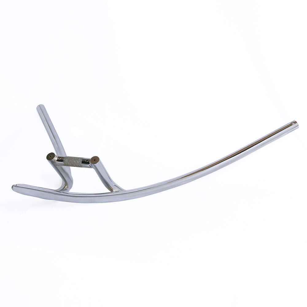 V-Type Steel Handlebar by Tracer HB-TB-VS800220, 750x650x22.2x1.4T, shown in side view with horizontal pipe.