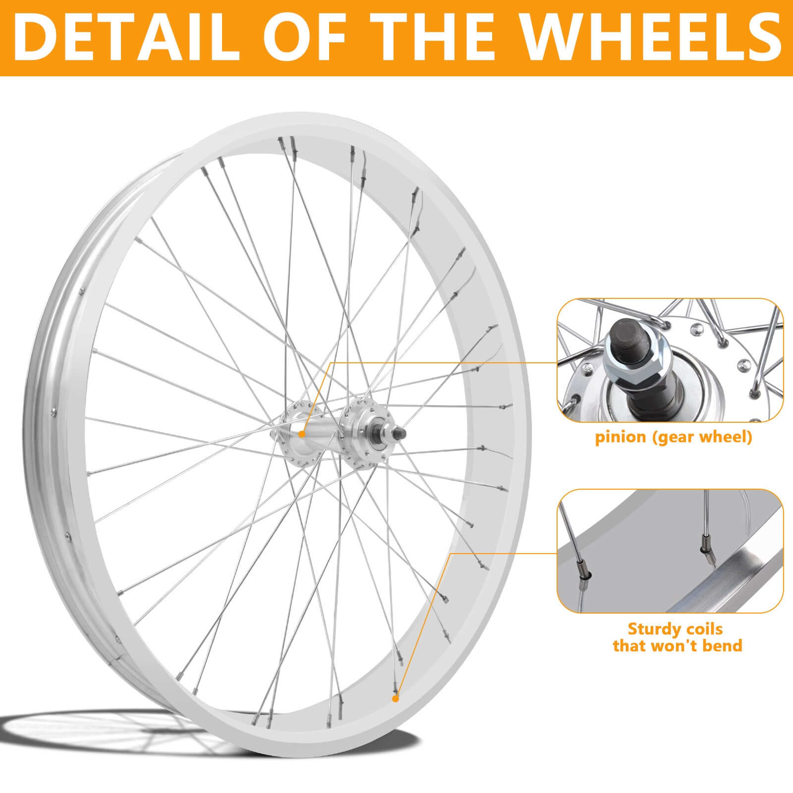 Tracer WH-T952636C Alloy FAT Rims Wheel Set for 26"x3.0,4.0 tire single-Speed