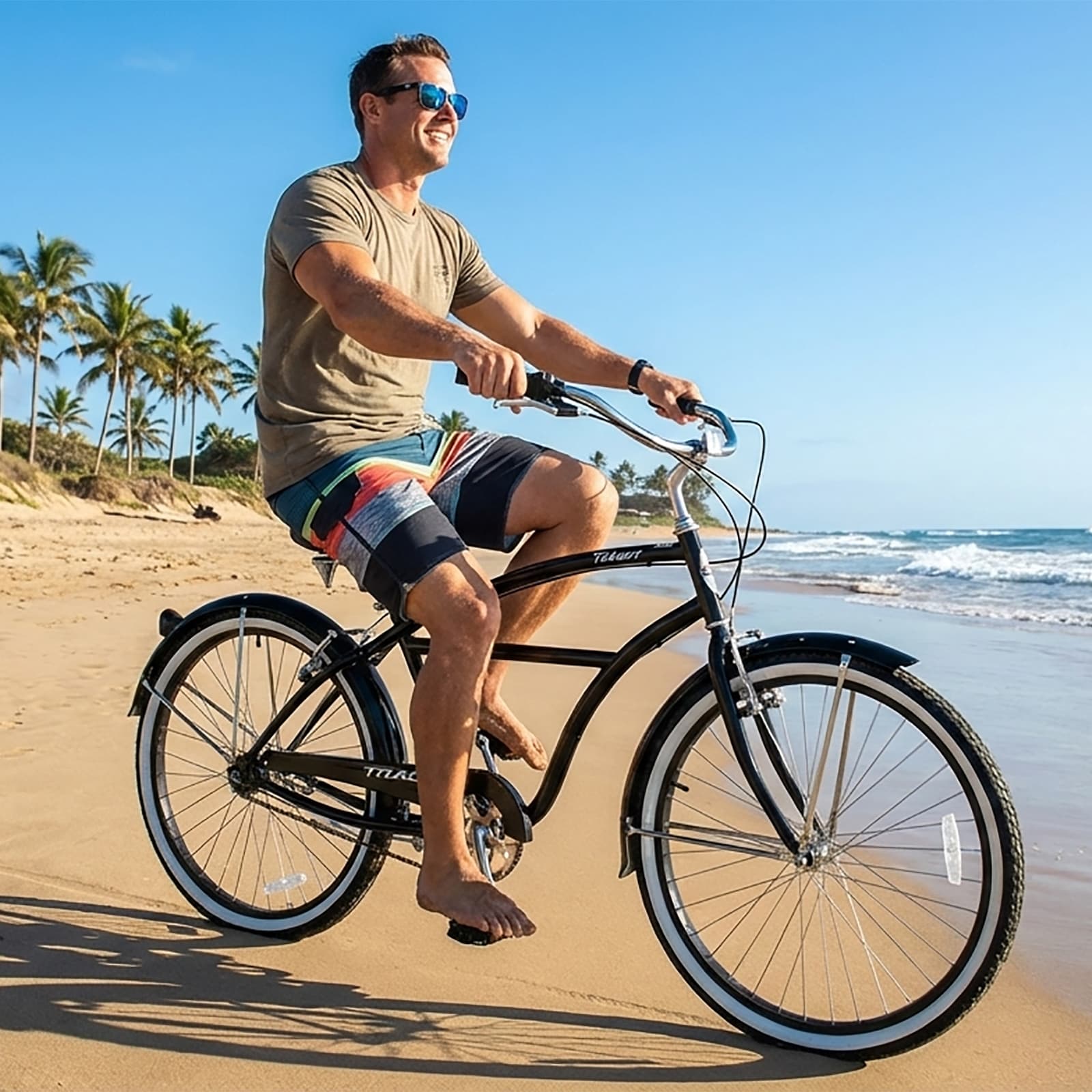 Tracer TAHA 26" Beach Cruiser Bikes 1 & 7 Speed for Men Tracer Bikes
