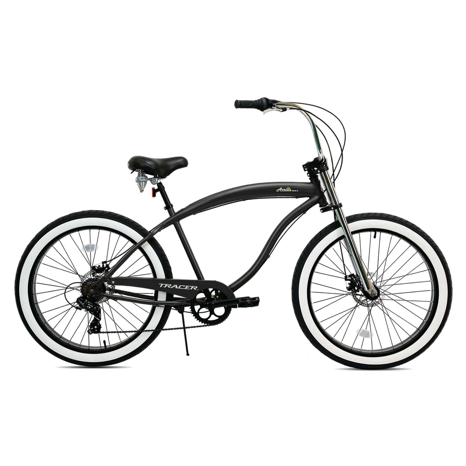 Tracer Avalon GT 29'' Fat Tire stretch Beach Cruiser Bike 1-Speed/7-Speed lowrider bike,side view, showcasing the concise design language.