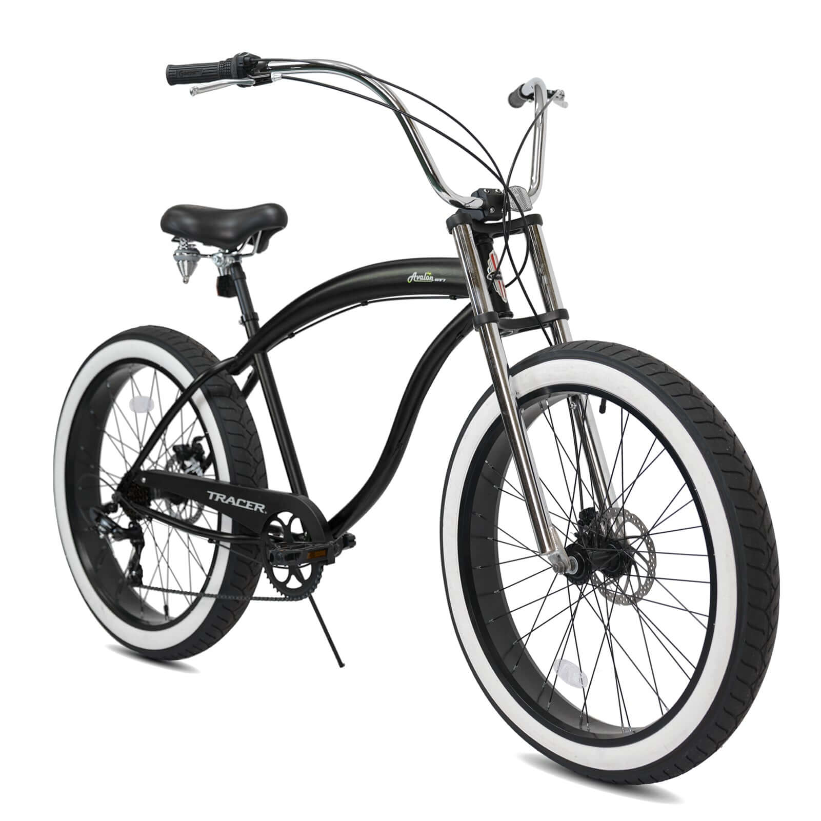 Front view of the Tracer Avalon GT 29'' Fat Tire stretch Beach Cruiser Bike 1-Speed/7-Speed.
