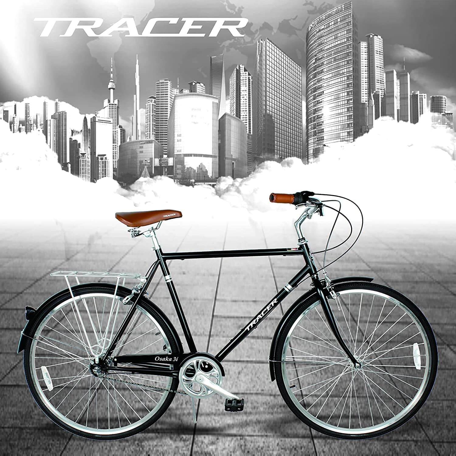 Tracer Osaka 700C Internal 3 Speed Hybrid City Bikes for MEN