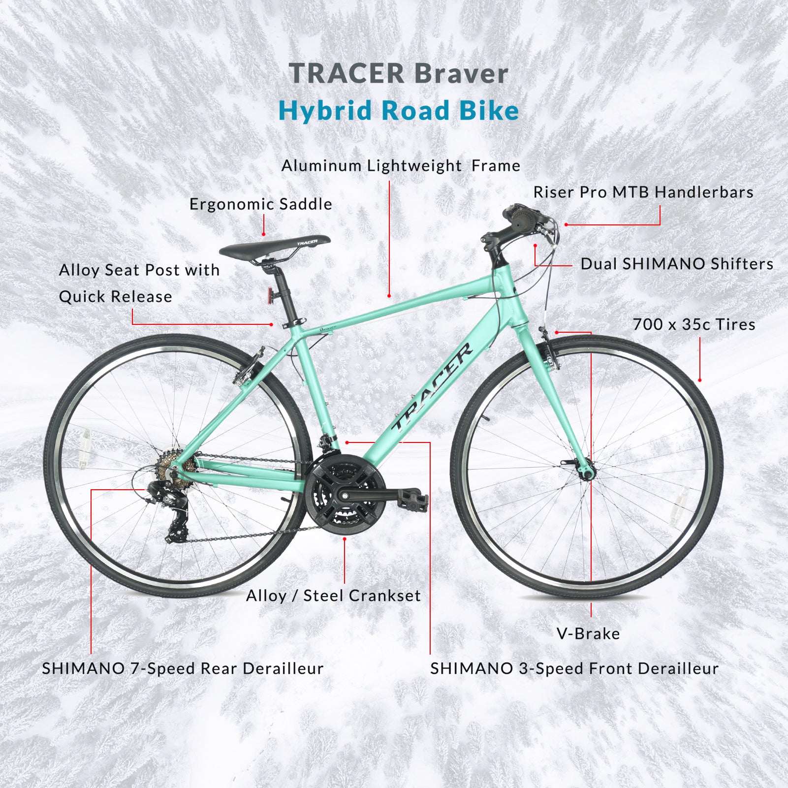 Tracer Braver 700C Hybrid Road Bike