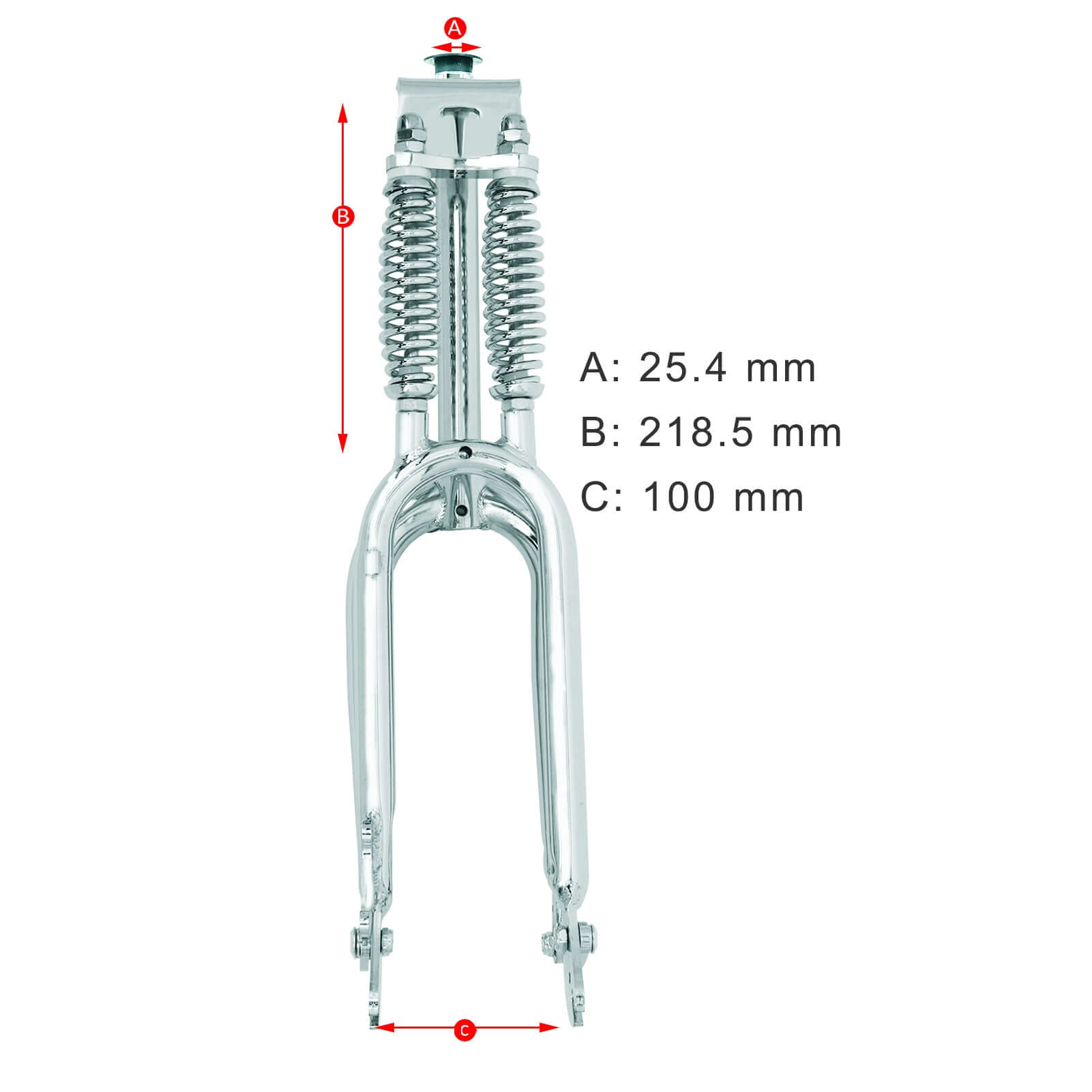 Tracer FK-DS20218100D 20‘’ Classic Dual Spring Fork for Disc Brake 25.4mm