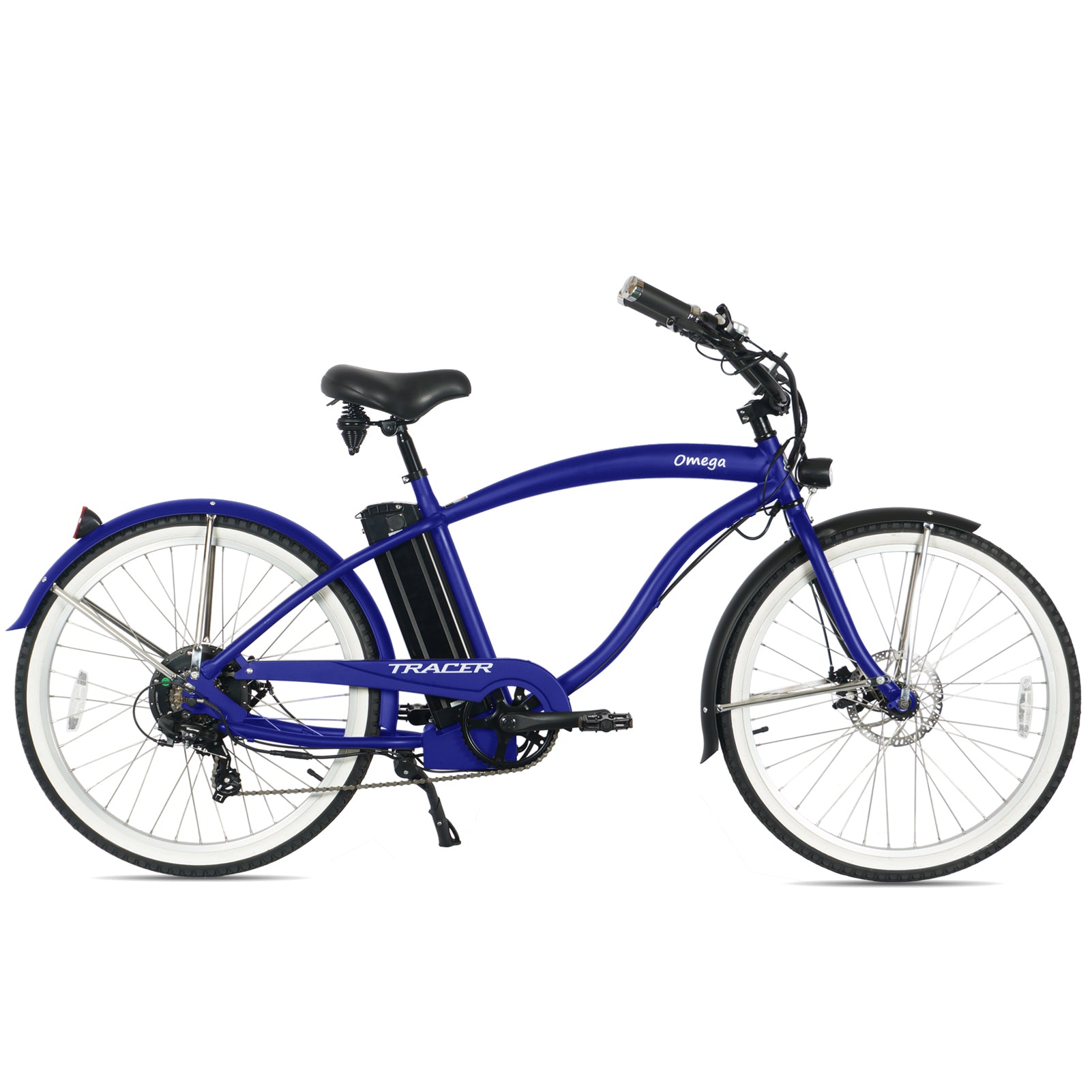 Tracer OMEGA 26" 7 Speed Electric Beach Cruiser Bike for Men.