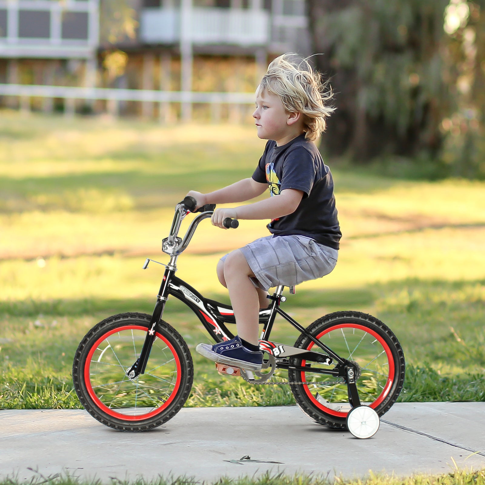 Tracer Rocky 16-inch Kids Bike with Training Wheels.