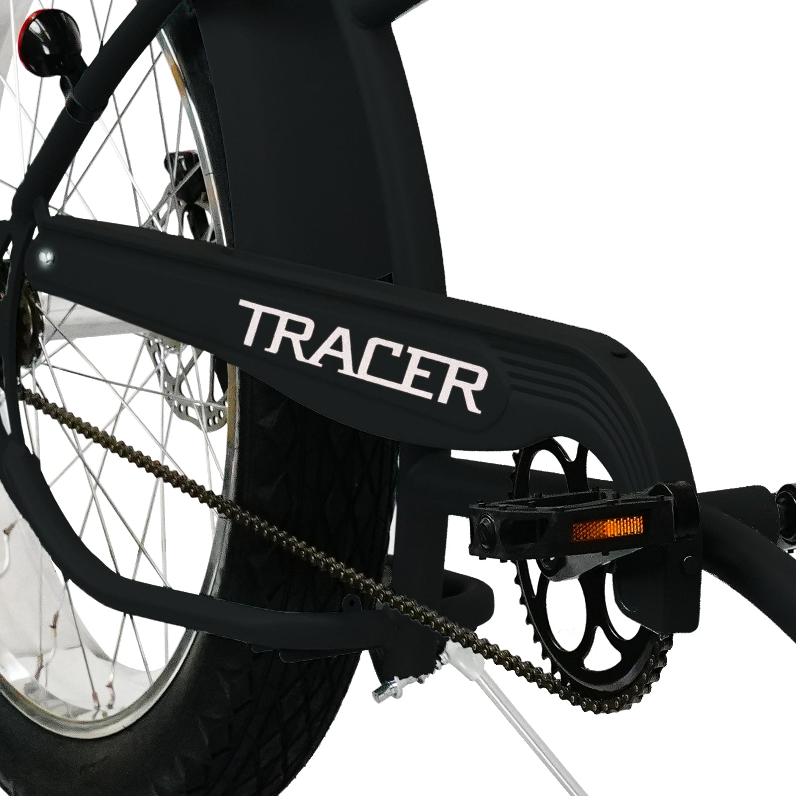 Tracer Santak GT 26" Chopper Stretch Cruiser Fat Tire Bike Oversized Frame Single Speed - Tracer Bikes
