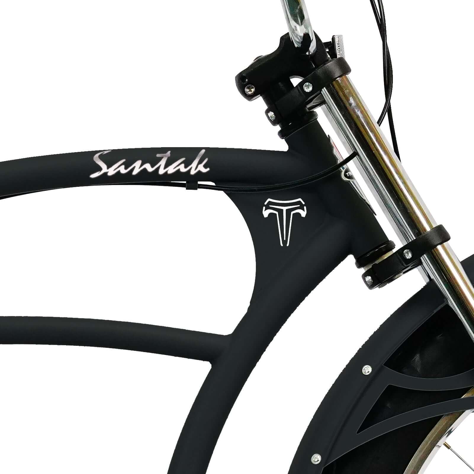 Tracer Santak GT 26" Chopper Stretch Cruiser Fat Tire Bike Oversized Frame Single Speed - Tracer Bikes