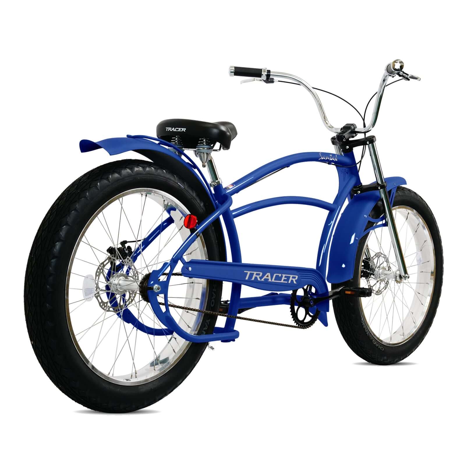 Tracer Santak GT 26" Chopper Stretch Cruiser Fat Tire Bike Oversized Frame Single Speed - Tracer Bikes