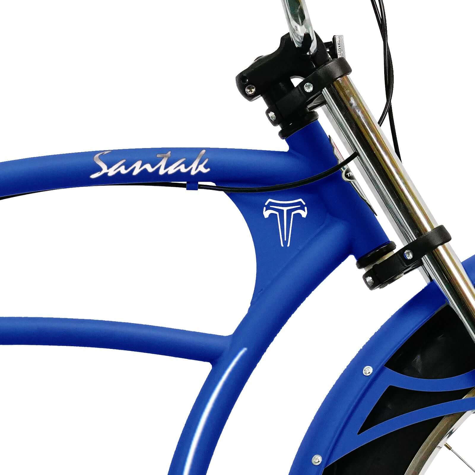 Tracer Santak GT 26" Chopper Stretch Cruiser Fat Tire Bike Oversized Frame Single Speed - Tracer Bikes