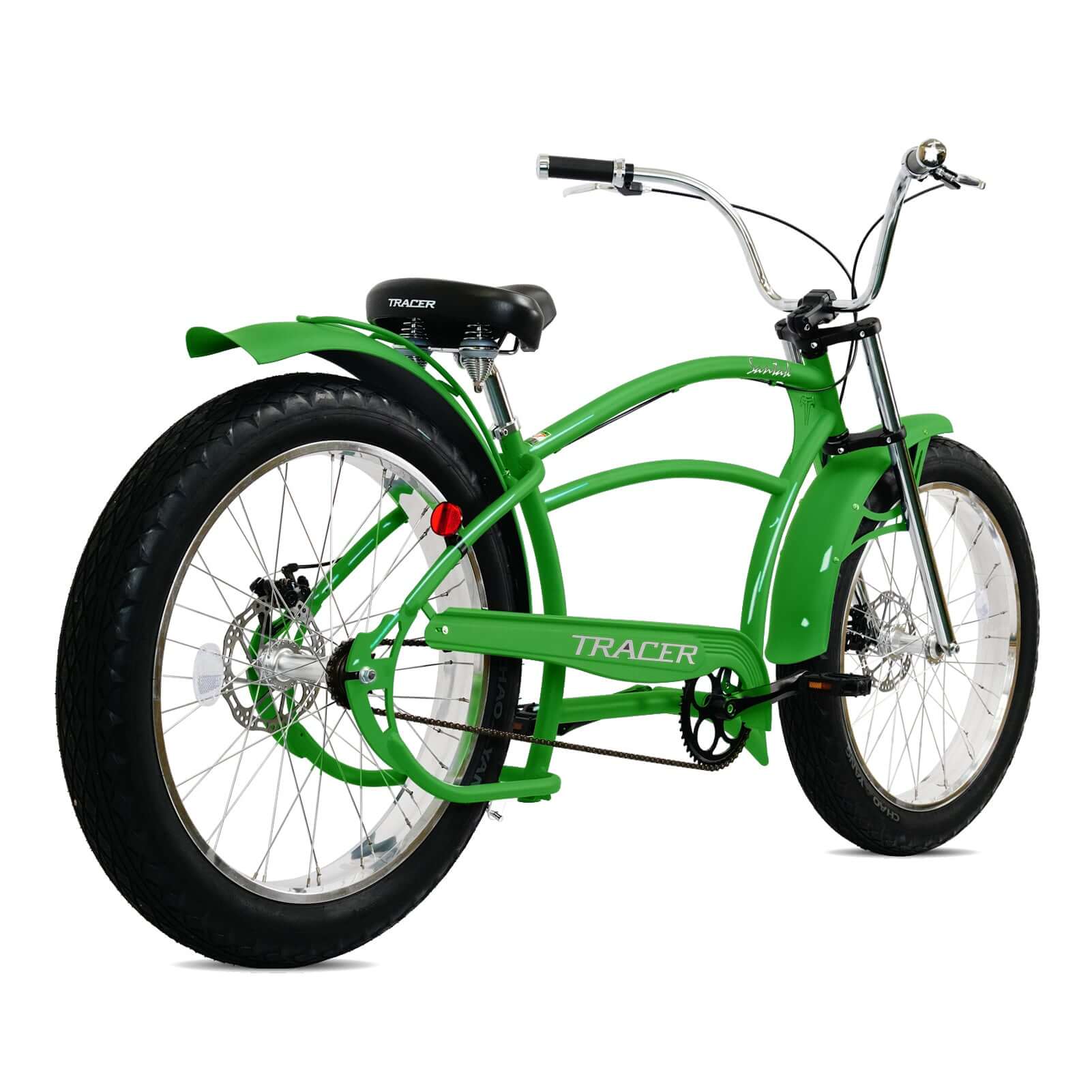 Tracer Santak GT 26" Chopper Stretch Cruiser Fat Tire Bike Oversized Frame Single Speed - Tracer Bikes