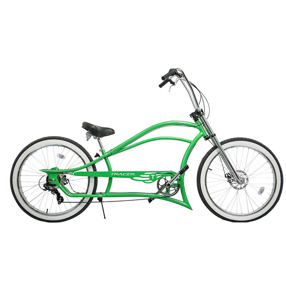 Tracer Siena GT 26'' Chopper Stretch Cruiser Fat Tire Bikes Oversized Frame, Hi-rise Handlebar, available in 1 Speed/7 Speed