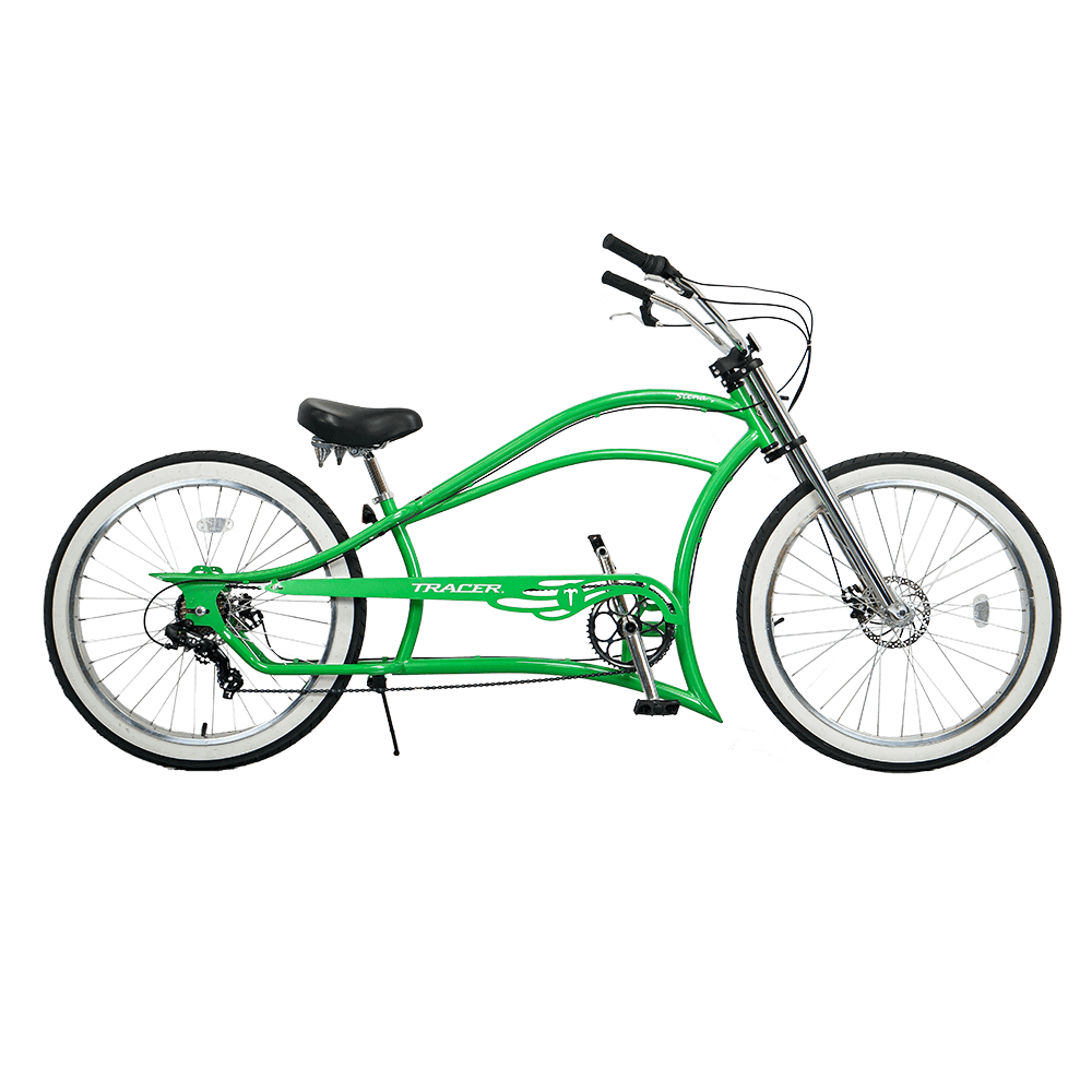 Tracer Siena 26'' Chopper Stretch Cruiser Fat Tire Bike Available 1 Speed/7 Speed