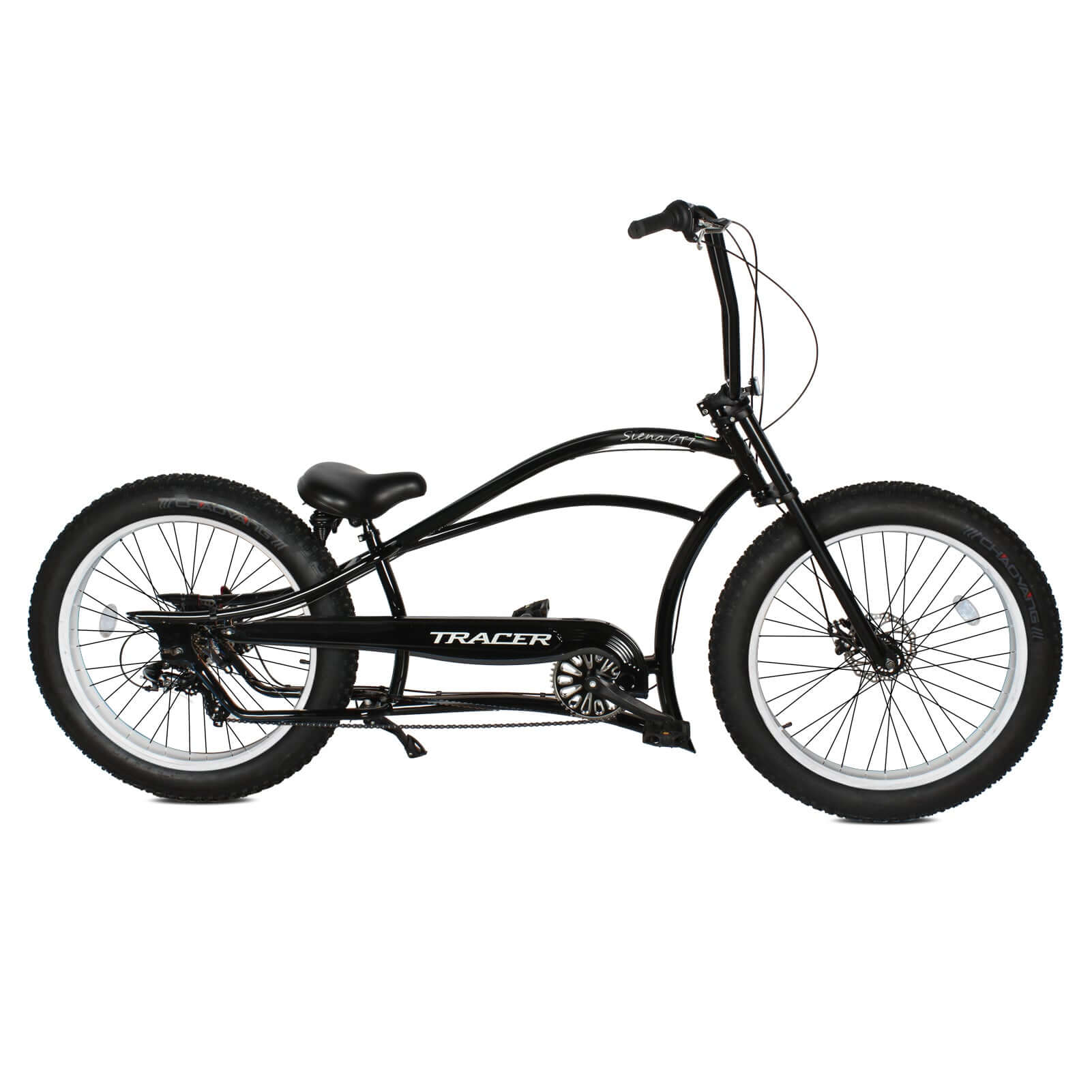 Tracer Siena GT 26'' Chopper Stretch Cruiser Fat Tire Bikes Oversized Frame, Hi-rise Handlebar, available in 1 Speed/7 Speed