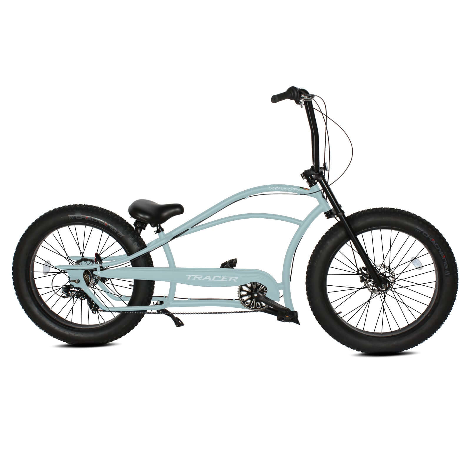 Tracer Siena GT 26'' Chopper Stretch Cruiser Fat Tire Bikes Oversized Frame, Hi-rise Handlebar, available in 1 Speed/7 Speed