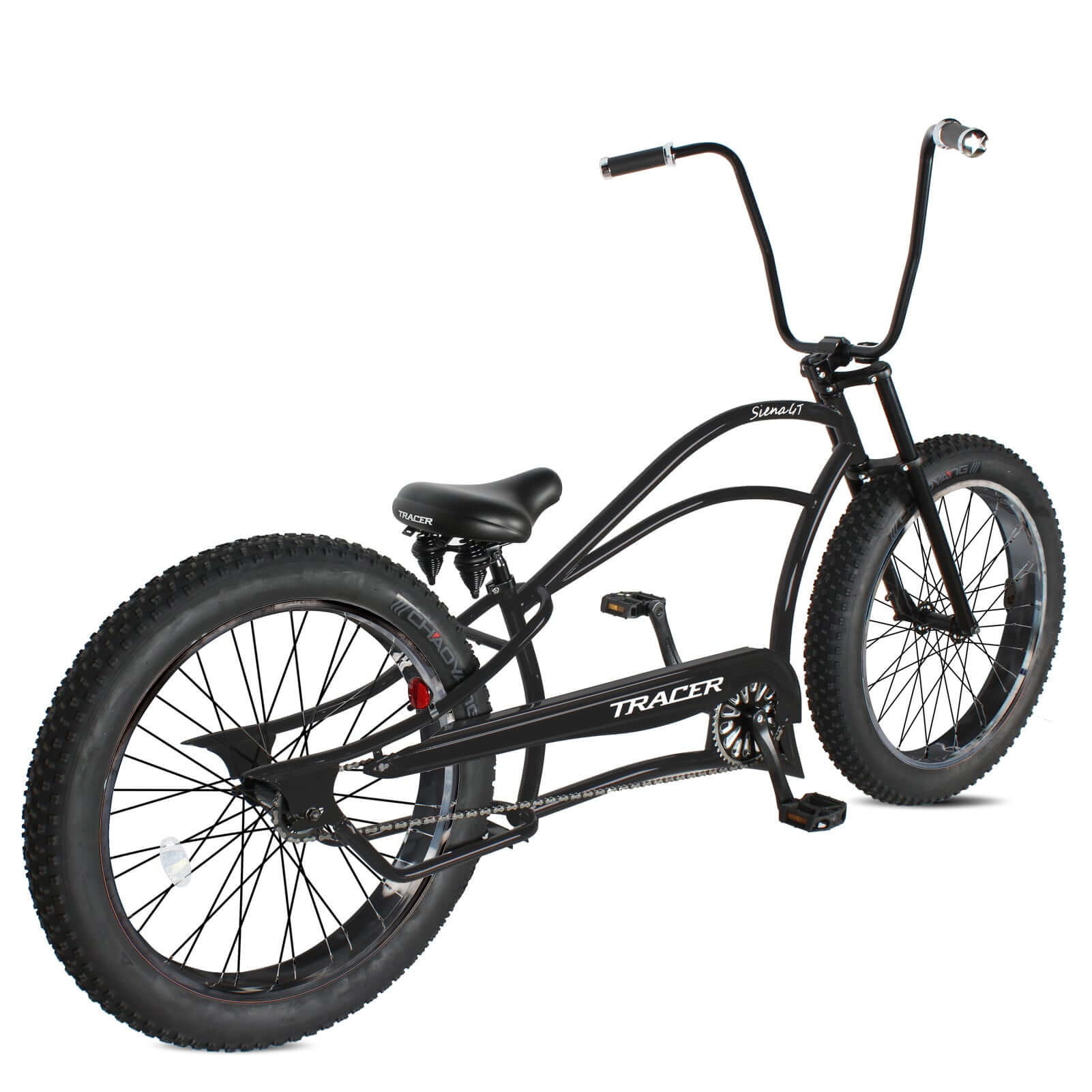 Tracer Siena GT 26'' Chopper Stretch Cruiser Fat Tire Bikes Oversized Frame, Hi-rise Handlebar, available in 1 Speed/7 Speed