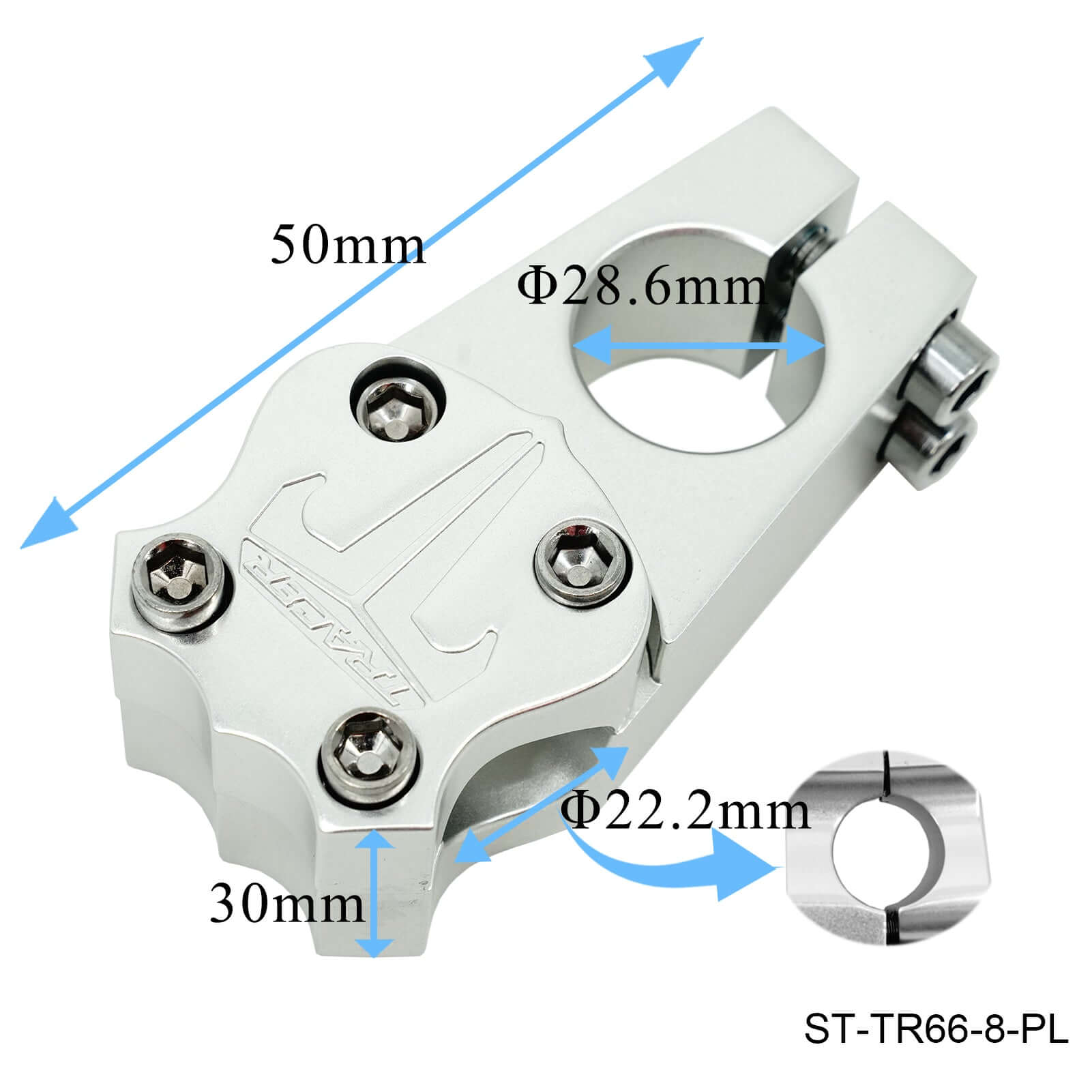 Tracer ST-TR66-8-PL, Alloy Polish Stem