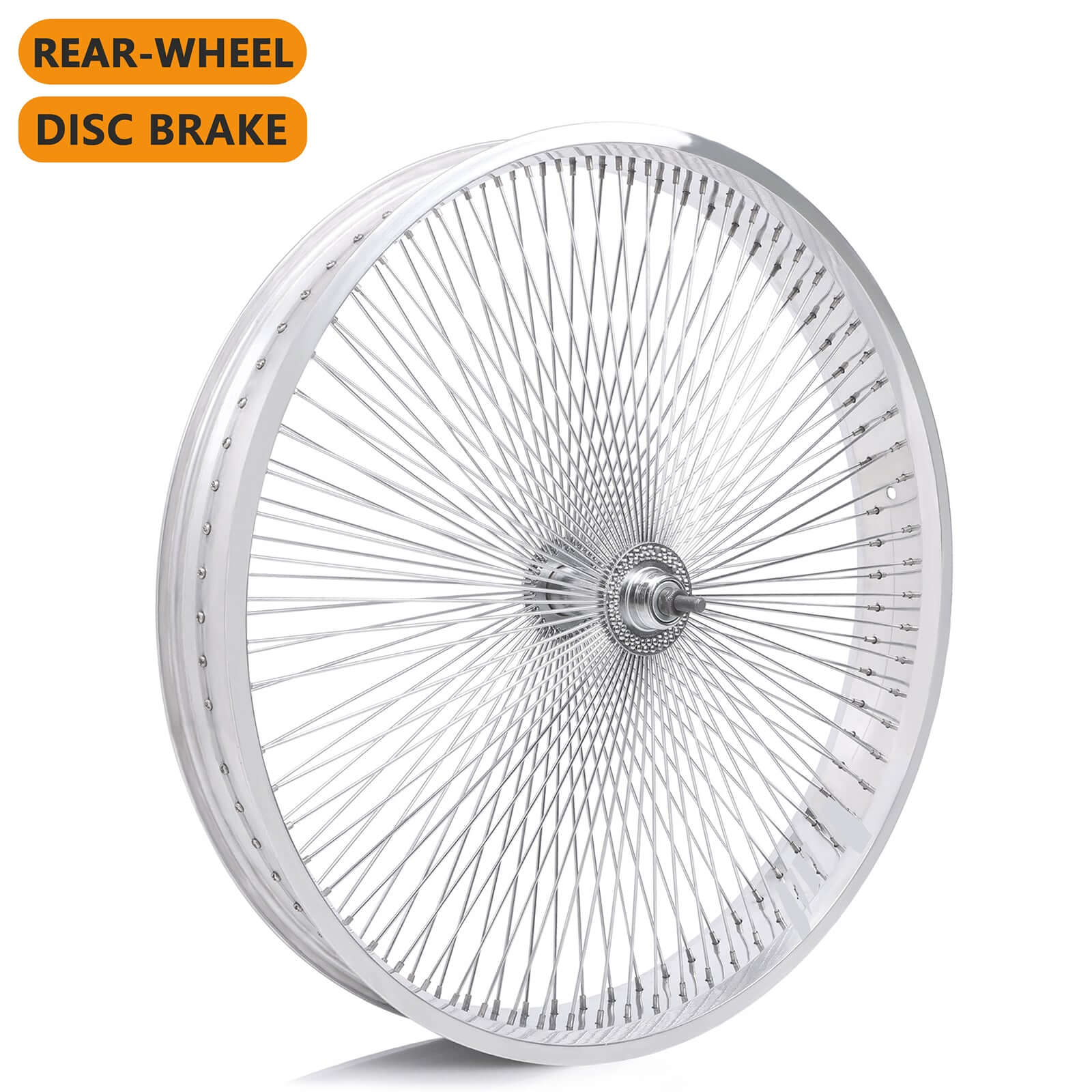 Tracer WH-TR7526140 26"x3"x13Gx140H Aluminum Polish FAT Rims Wheel Set.