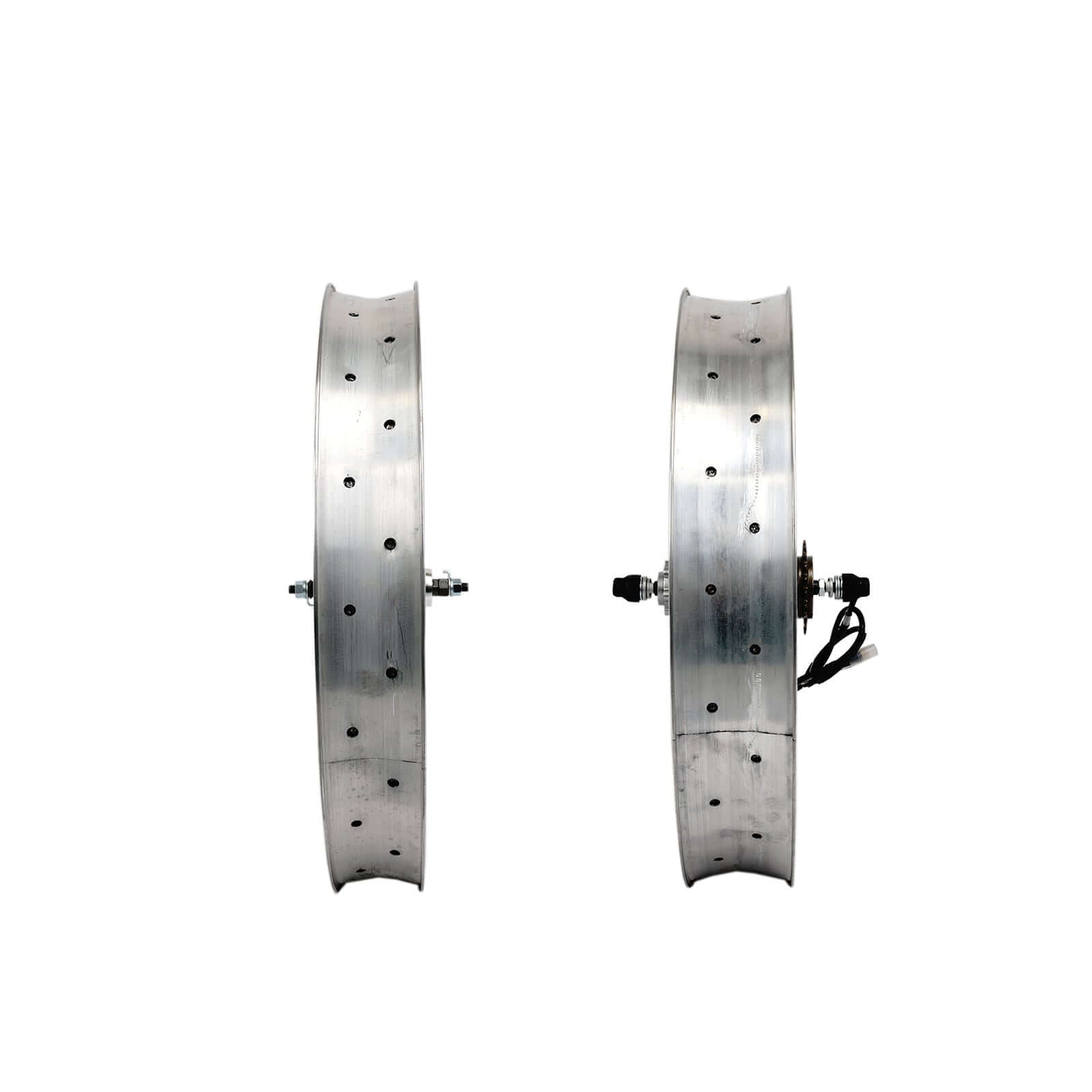 Tracer WH-D4E263613-PL 26'' Double Polished Fat Rim Wheelset with 48V 800W Motor, Compatible with Disc Brake