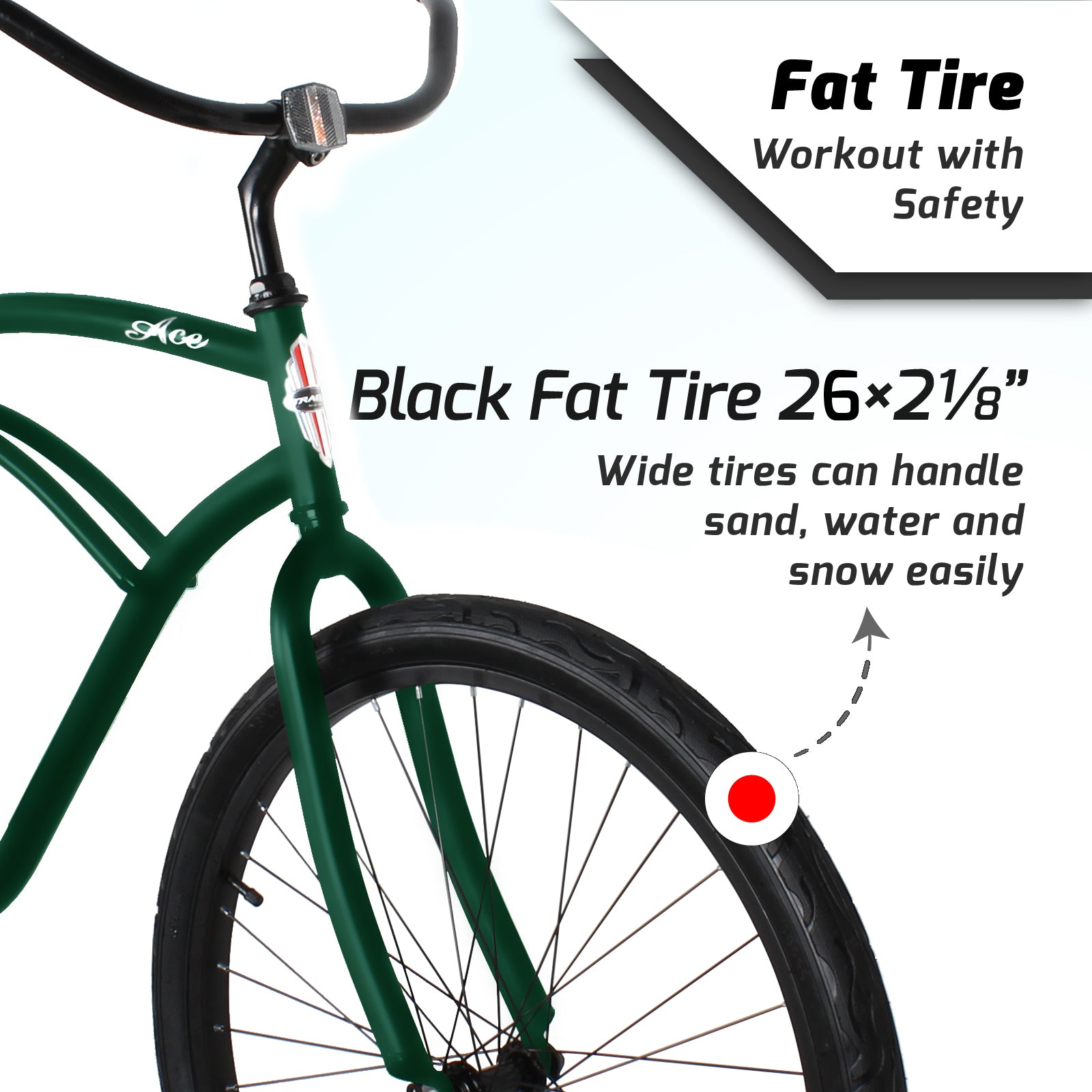 Tracer ACE-M 26" Beach Cruiser Bikes Single Speed for MEN