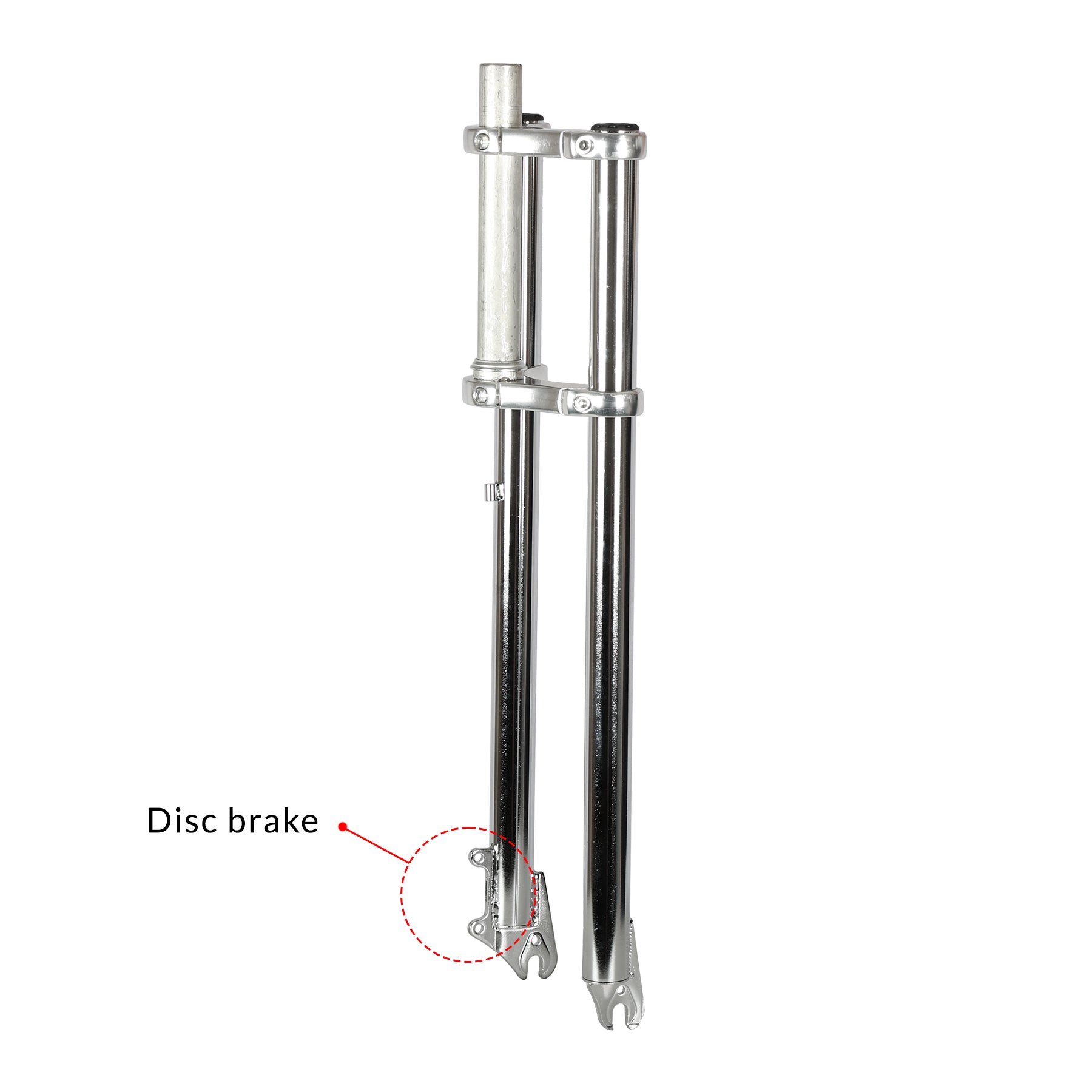 Tracer FK-TP62218135D8-CP, 26” Chopper Bike, 1-1/8"(28.6mm) in Triple Tree Aluminum Crown Disk Brake Fork