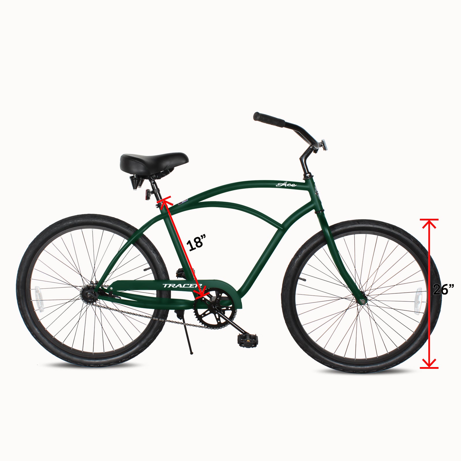 Tracer ACE-M 26" Beach Cruiser Bikes Single Speed for MEN