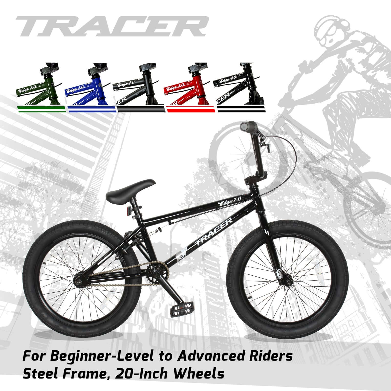 Tracer Edge Freestyle beginner/Professional BMX Bike