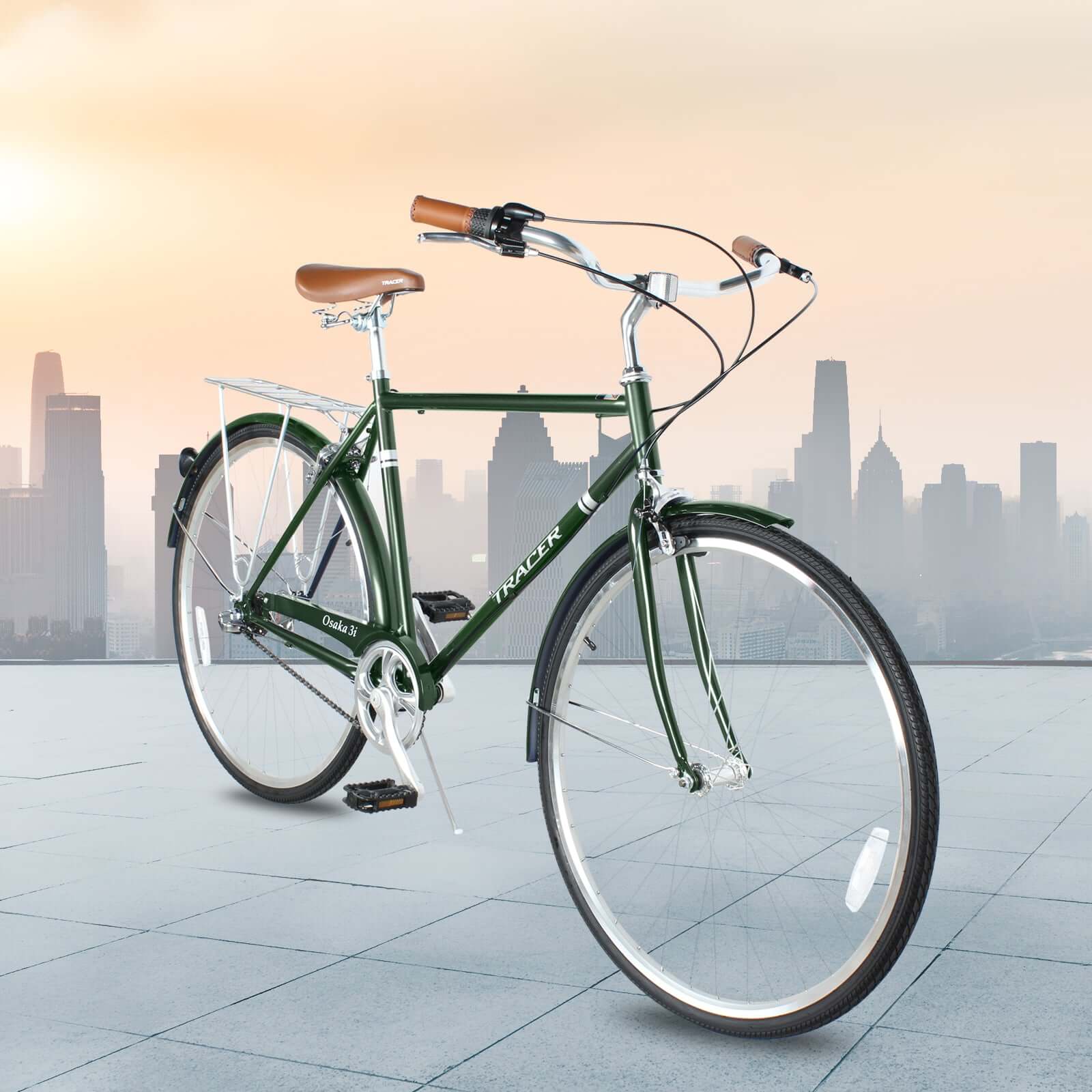 Tracer Osaka 700C Internal 3 Speed Hybrid City Bikes for MEN