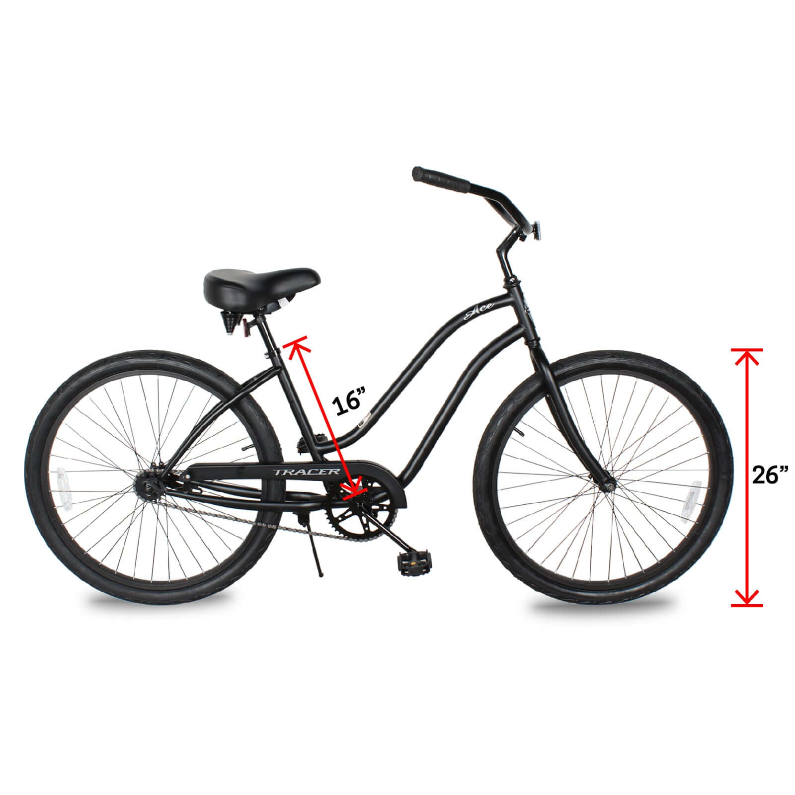 Tracer ACE-F 26" Beach Cruiser Bikes Single Speed for women