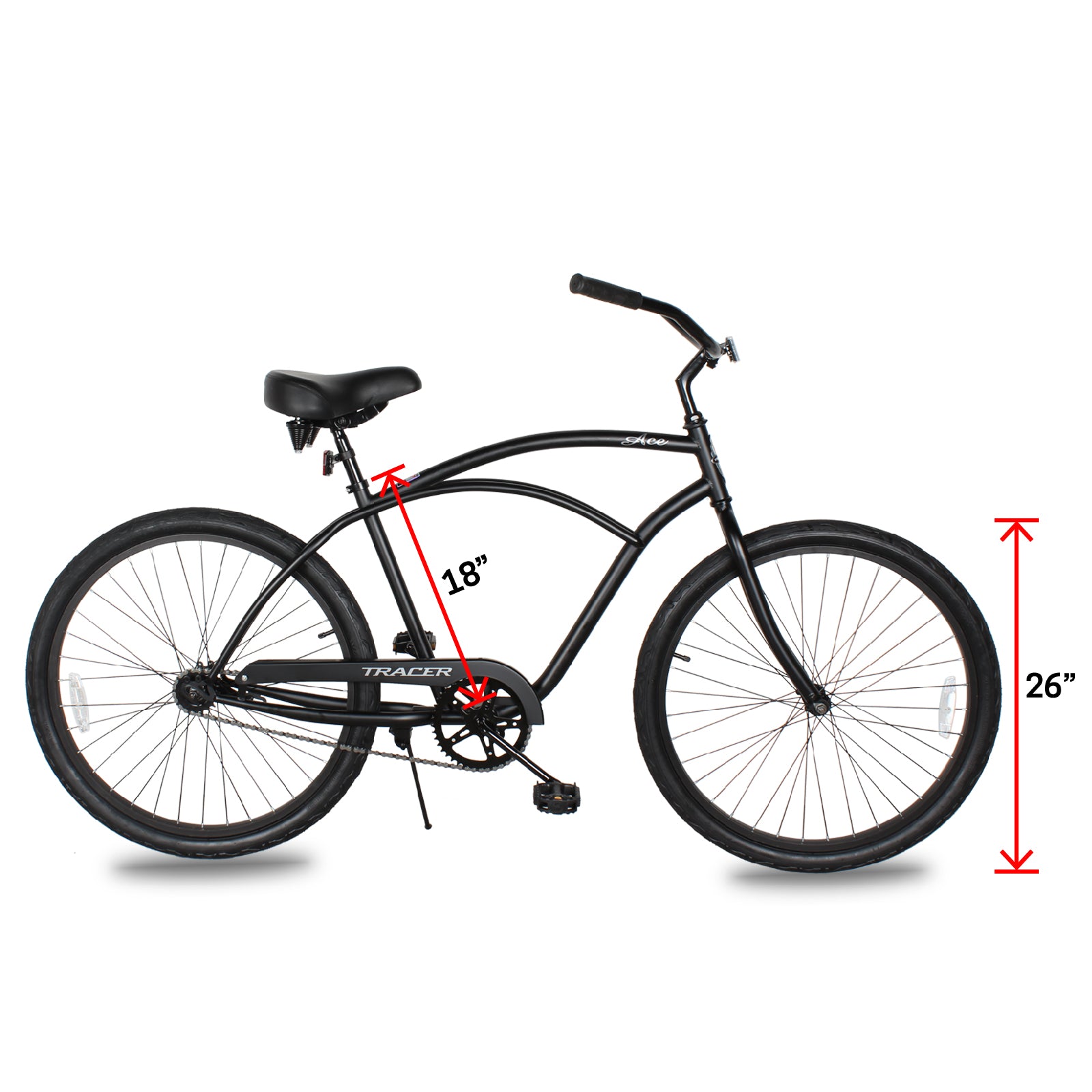 Tracer ACE-M 26" Beach Cruiser Bikes Single Speed for MEN