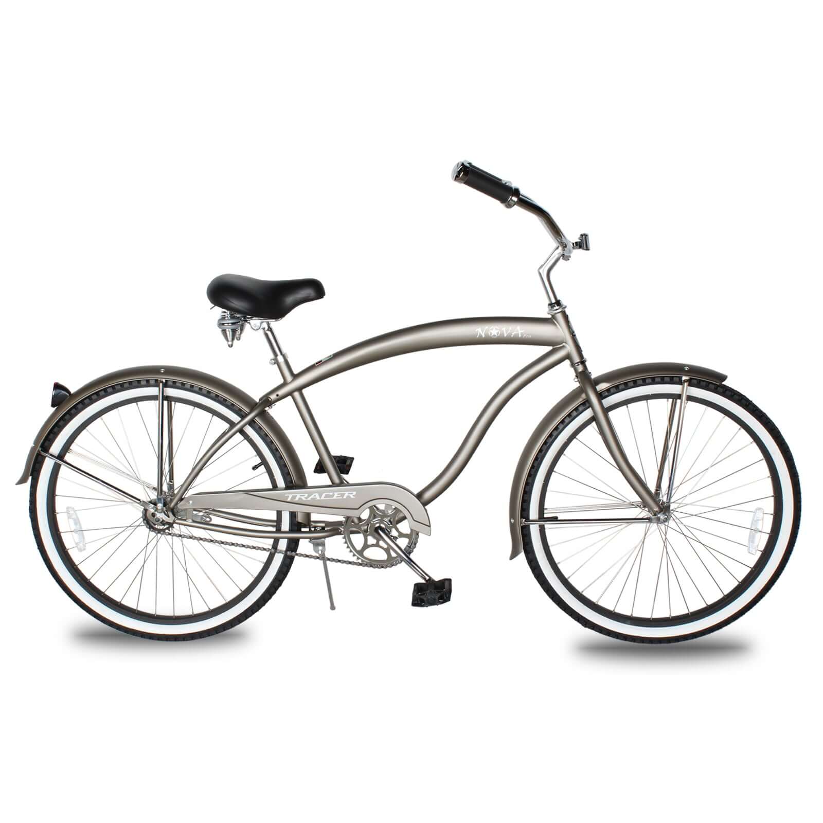 Tracer NOVA 26" Beach Cruiser Bikes Single Speed w/ Moon-type Handlebar, KT Coaster Brake for MEN - Tracer Bikes