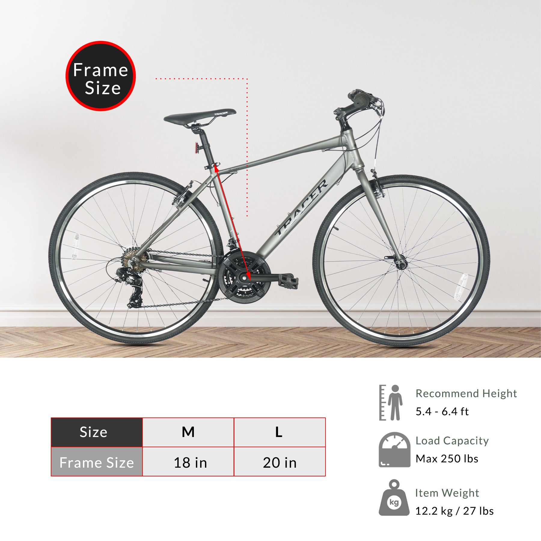 Tracer Braver 700C Hybrid Road Bike