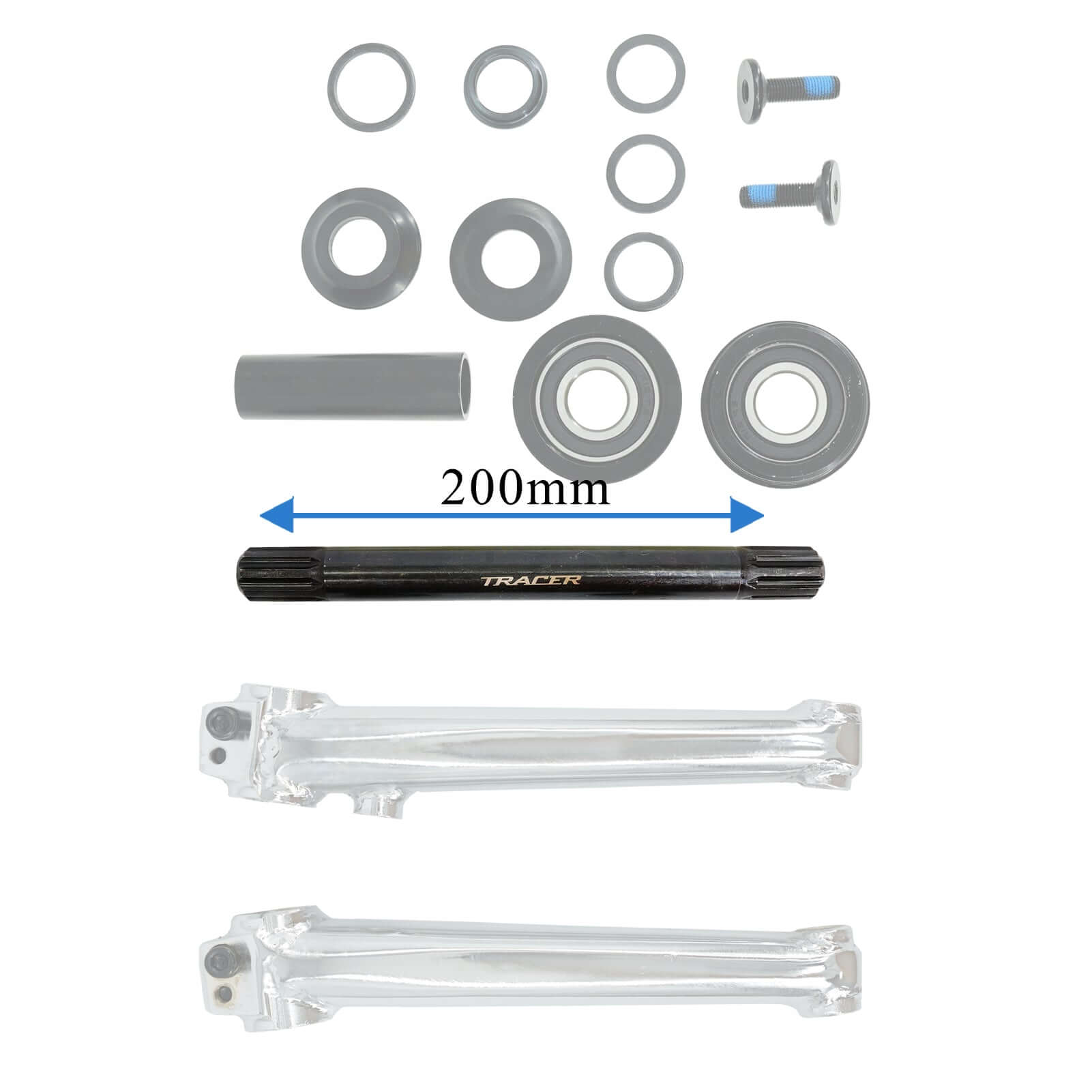 Tracer CS-UBX200 Crank Set Steel 170mm USA/bb 8T