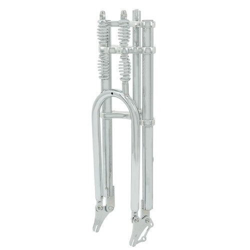 Tracer 1" Threadless Dual Springer Bike Fork Disc Brake for 26-29in 3.0 4.0 Tire Tracer Bikes