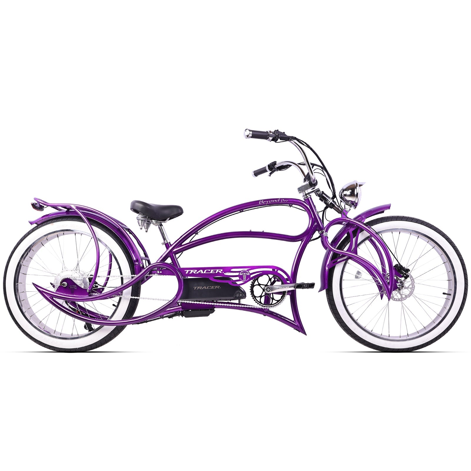 Tracer Beyond Pro 800W 26" Classic Stretch Chopper EBike Tracer Bikes