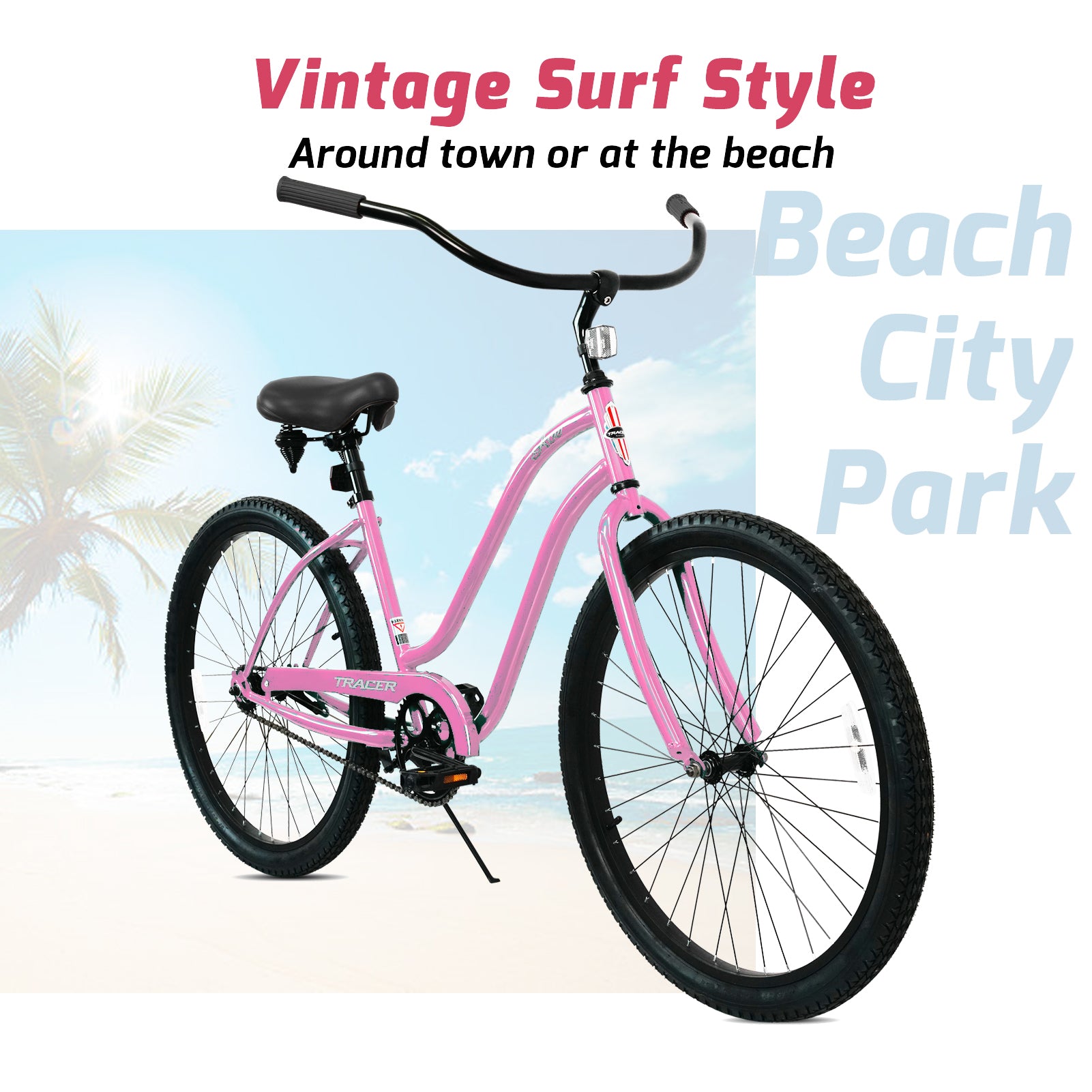 Tracer ACE-F 26" Beach Cruiser Bikes Single Speed for women