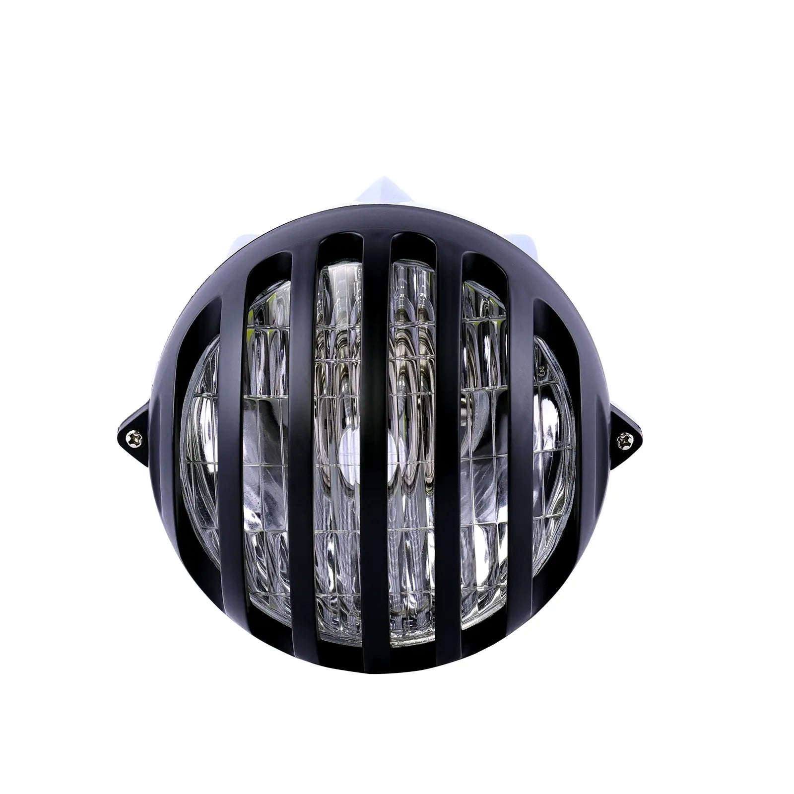 Tracer LG-FL2312-48 vintage chrome LED bike headlight, retro front head lamp for bicycles, with a classic 9"x4.5" design.