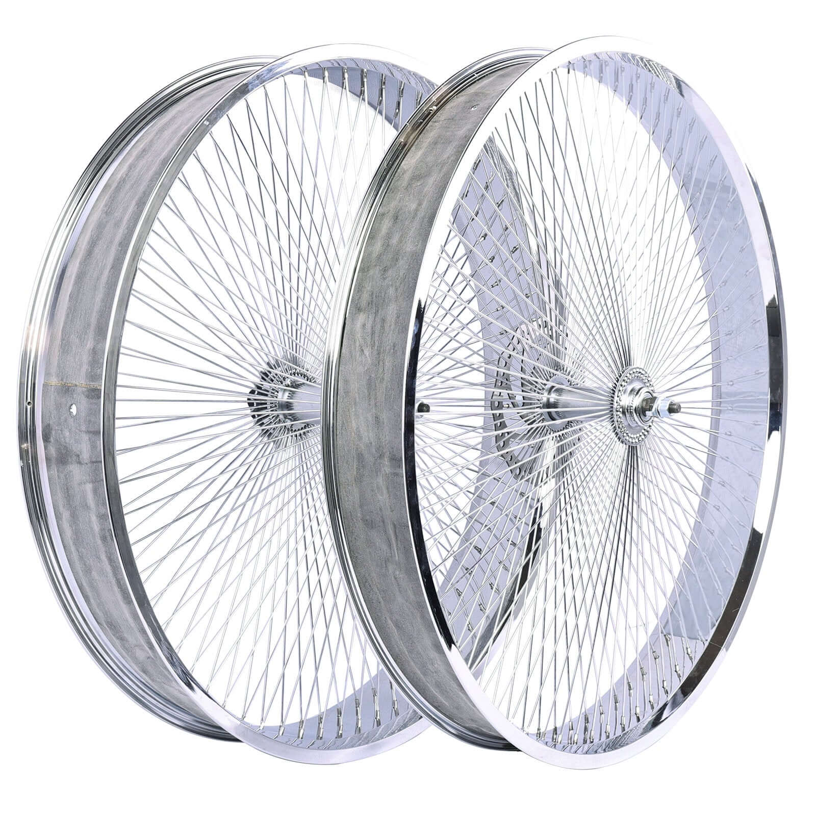 Tracer WH-TH9529140C-CP Mirror Chrome Bike Wheel Set