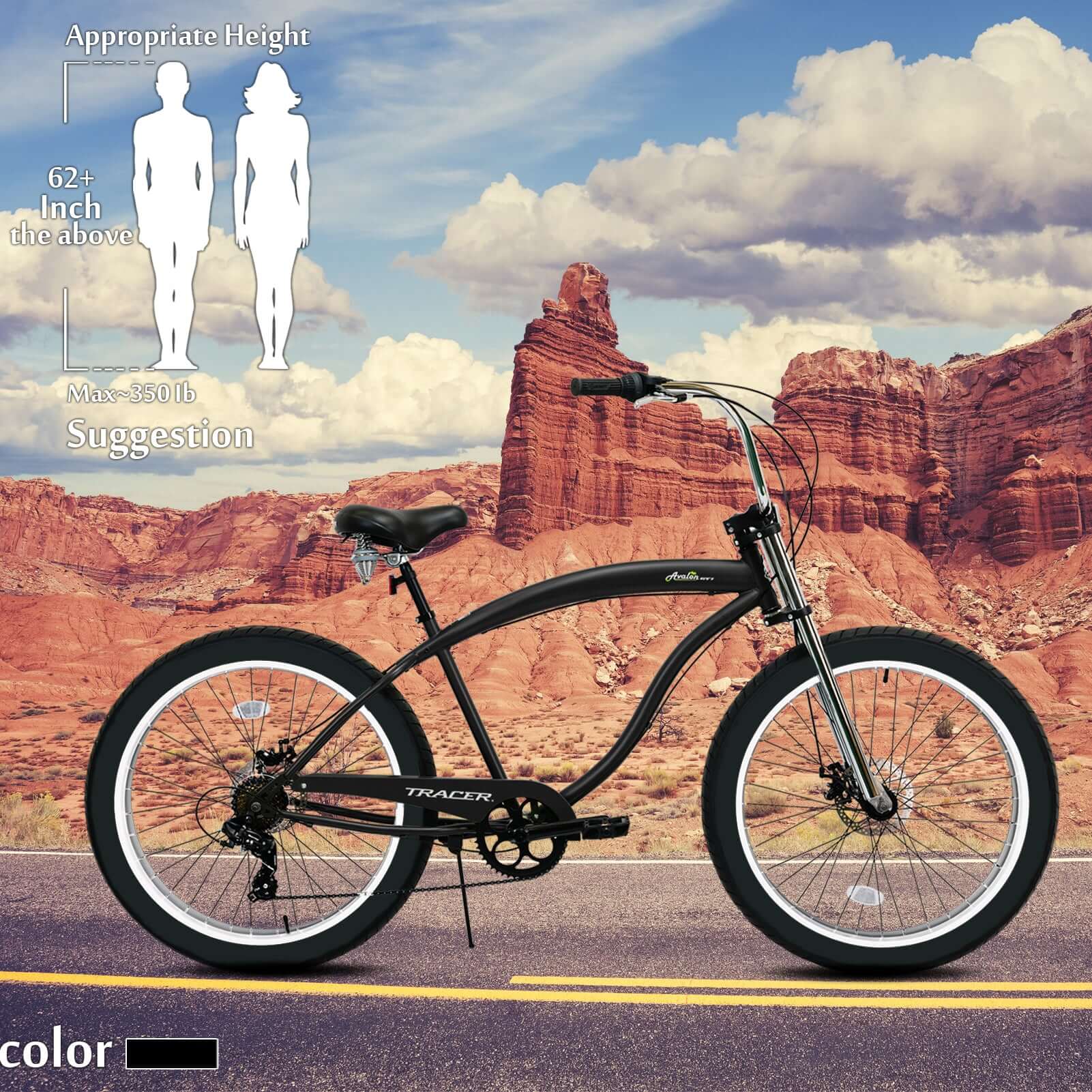 Fat tire beach cruiser bicycle hot sale