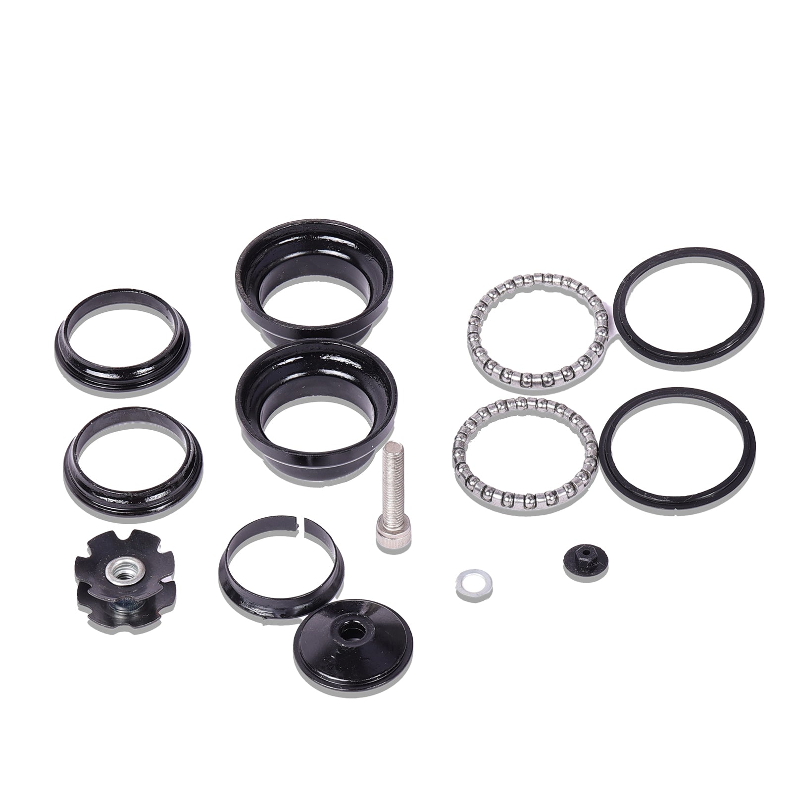Tracer  HS-XR-W10-A 1-1/8 Headset  Black /Chrome Tracer Bikes