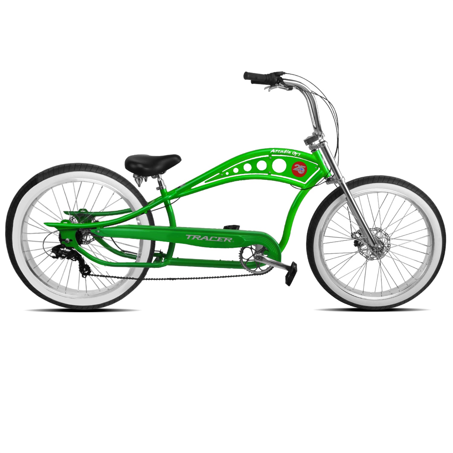 Tracer Arcadia GT7 26” Chopper Cruiser Stretch Bike