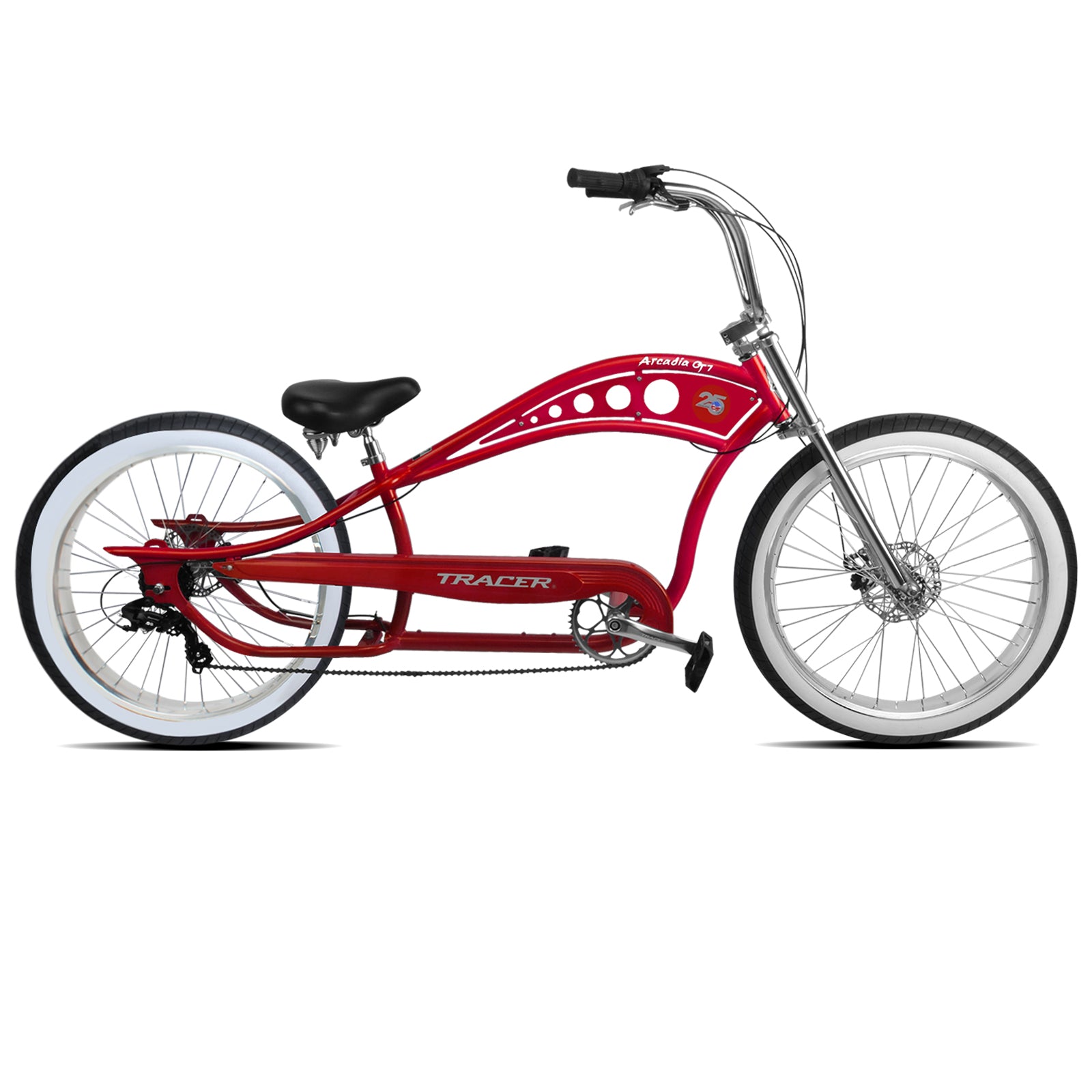 Tracer Arcadia GT7 26” Chopper Cruiser Stretch Bike 7 Speed