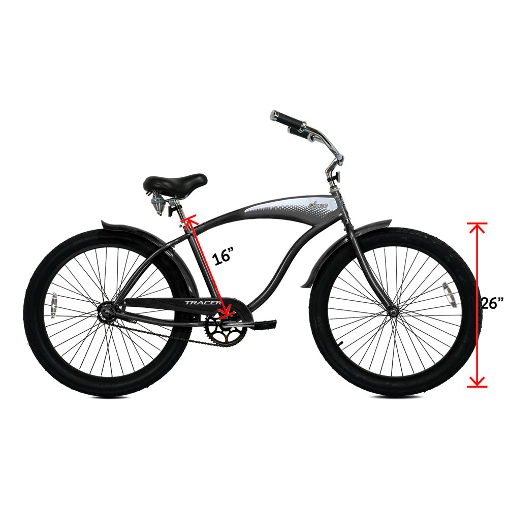 Tracer AVERA-M 26" Beach Cruiser Bikes Single Speed for Men.